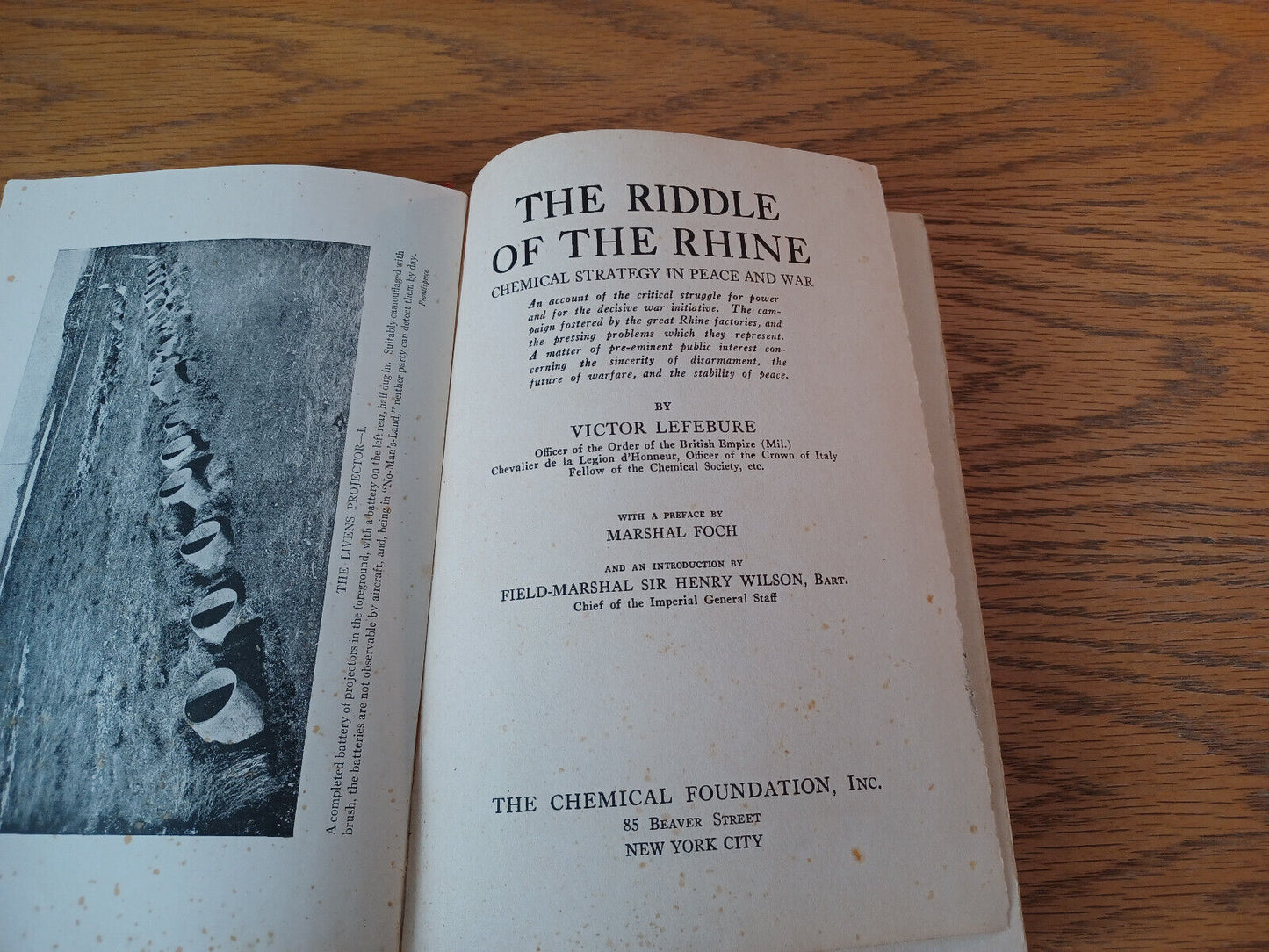 The Riddle Of The Rhine Victor Lefebure 1923 Hardcover Chemical Foundation