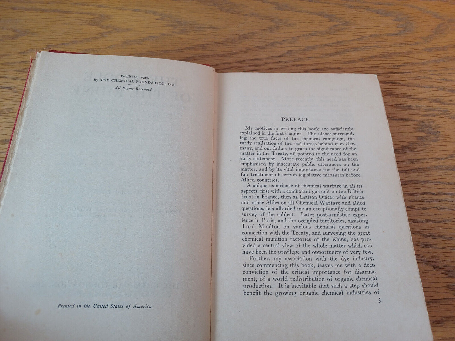 The Riddle Of The Rhine Victor Lefebure 1923 Hardcover Chemical Foundation