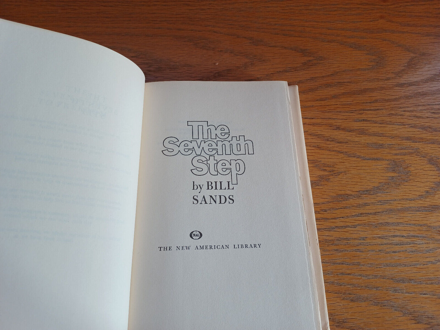 The Seventh Step Bill Sands 1967 Book Club Edition New American Library