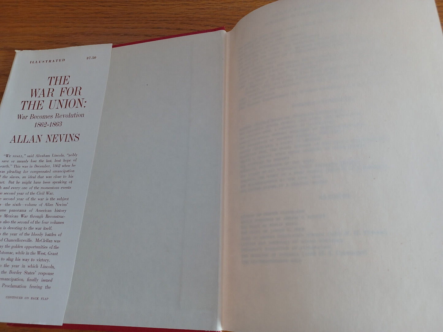 The War for the Union Volume II Allan Nevins 1960 Charles Scribner’s Sons