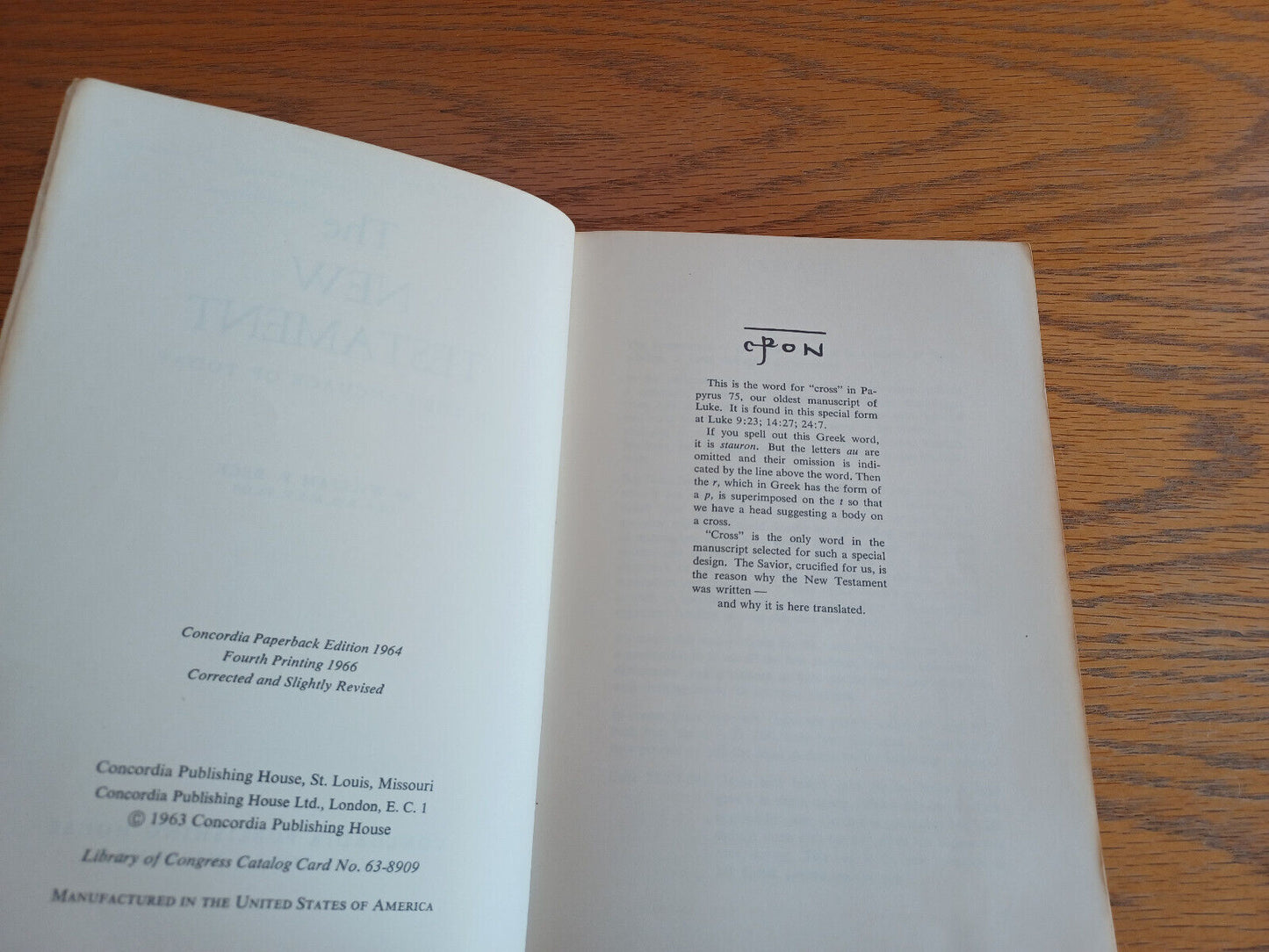 The New Testament in the Language of Today William F Beck 1966 Concordia