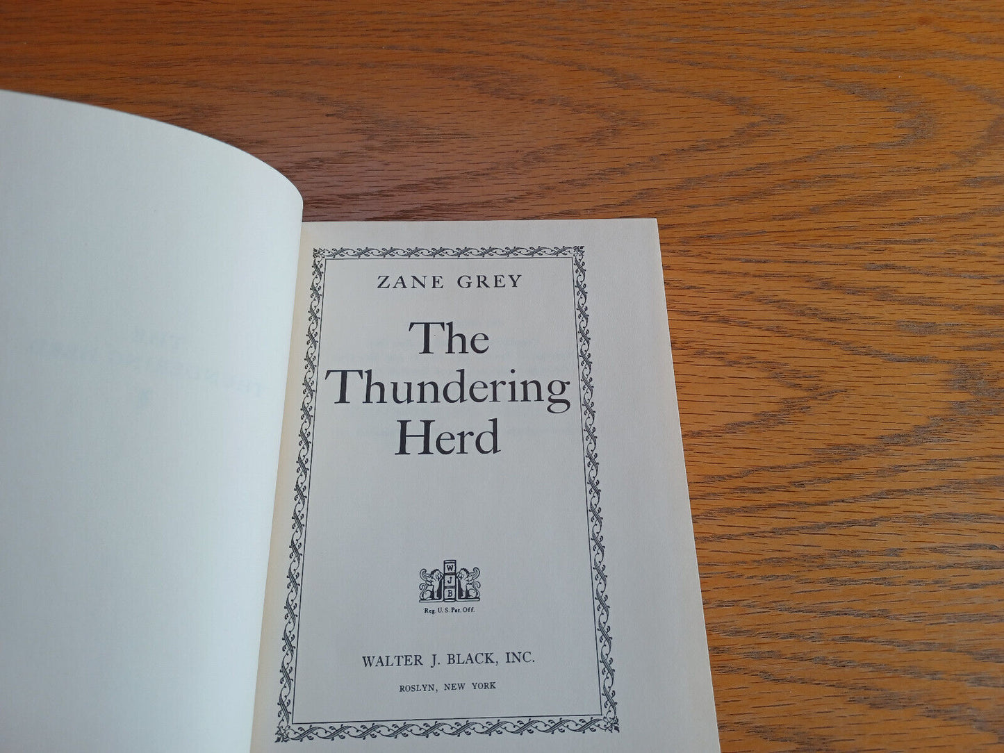 The Thundering Herd Zane Grey 1953 Hardcover Walter J Black