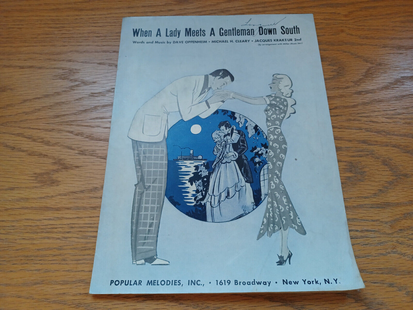 When A Lady Meets A Gentlemen Down South Dave Oppenheim 1936 Popular Melodies