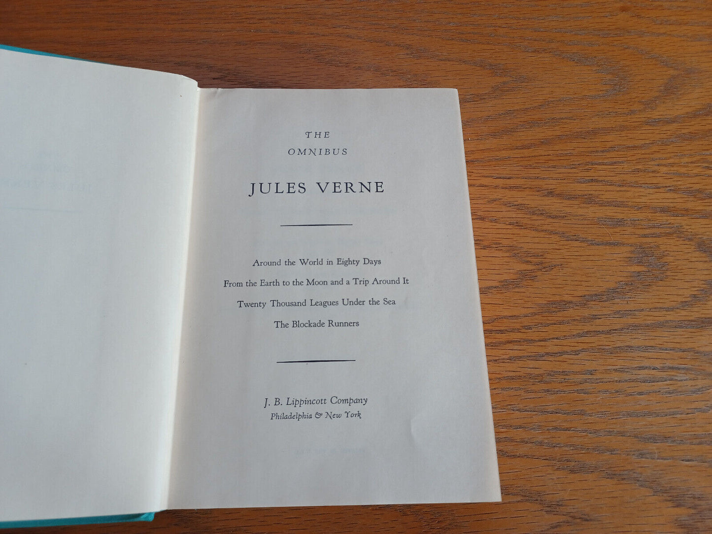 The Omnibus Jules Verne Hardcover J. B. Lippincott