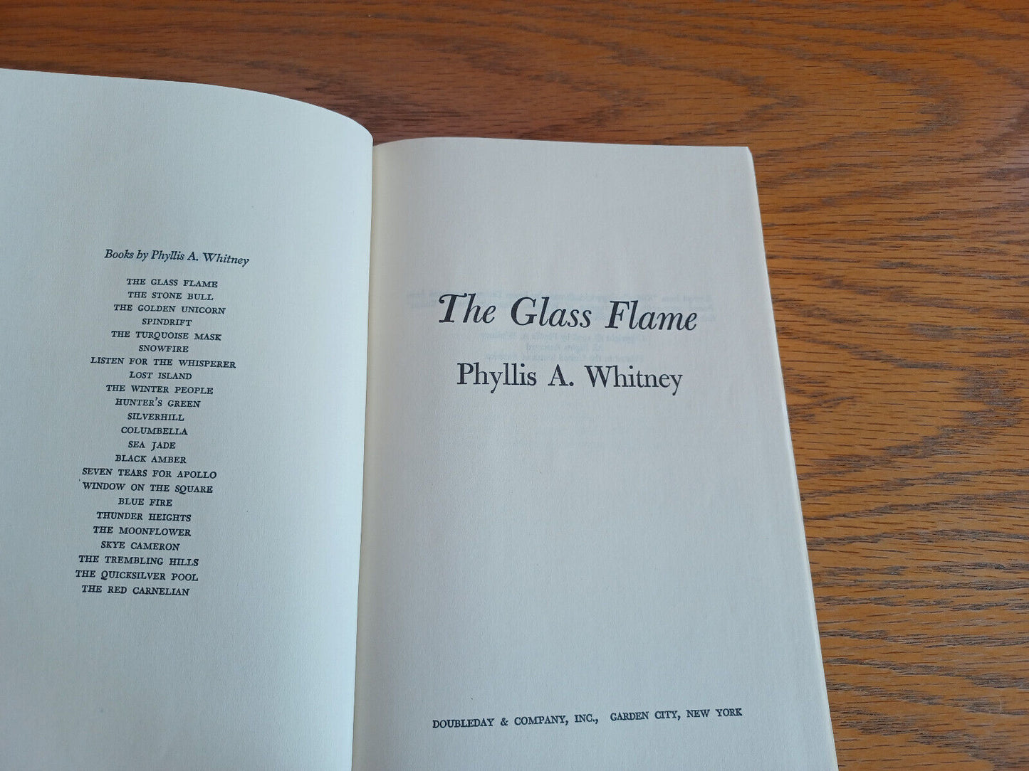 The Glass Flame Phyllis a Whitney 1978 Hardcover Doubleday