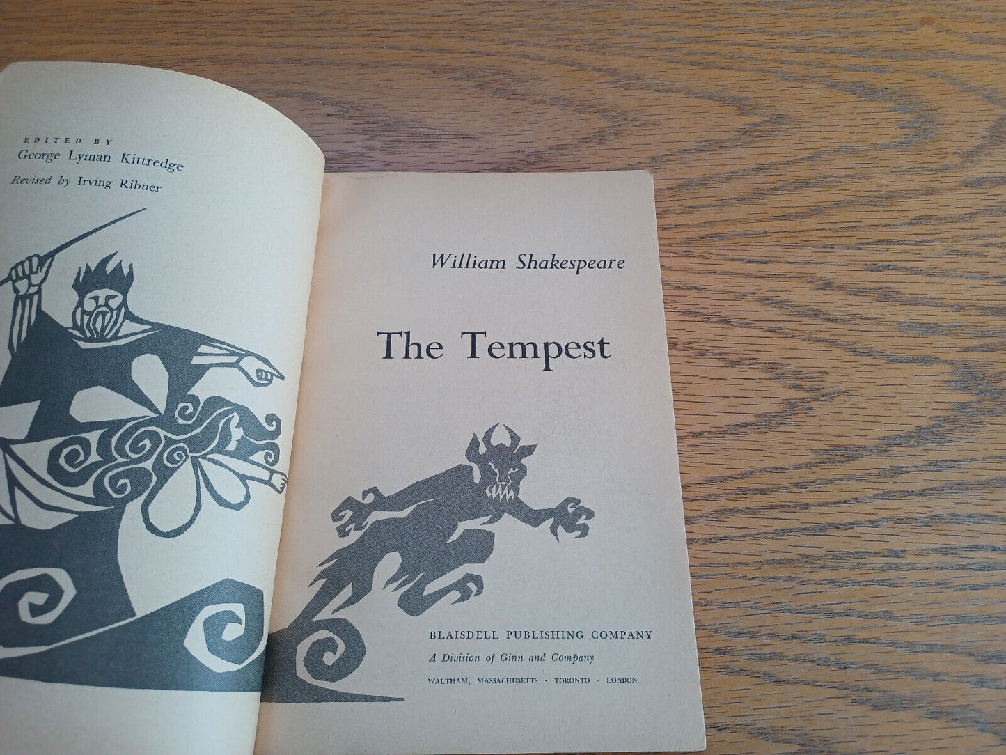 The Tempest William Shakespeare 1966 Paperback Blaisdell