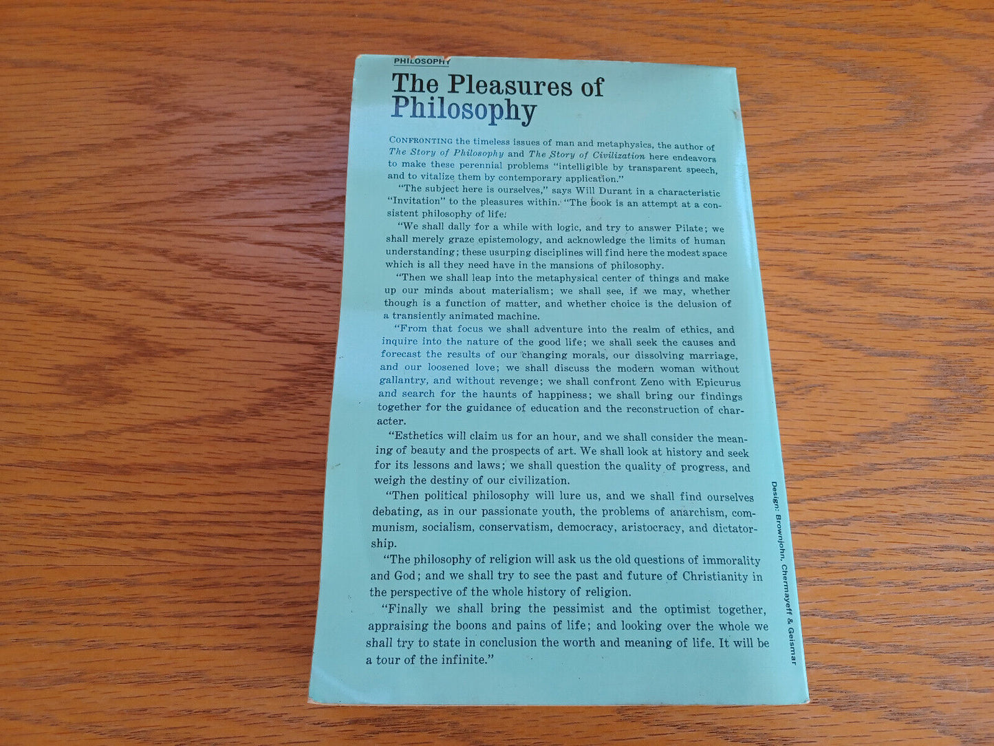 The Pleasures of Philosophy Will Durant Touchstone Book Simon and Schuster Paper