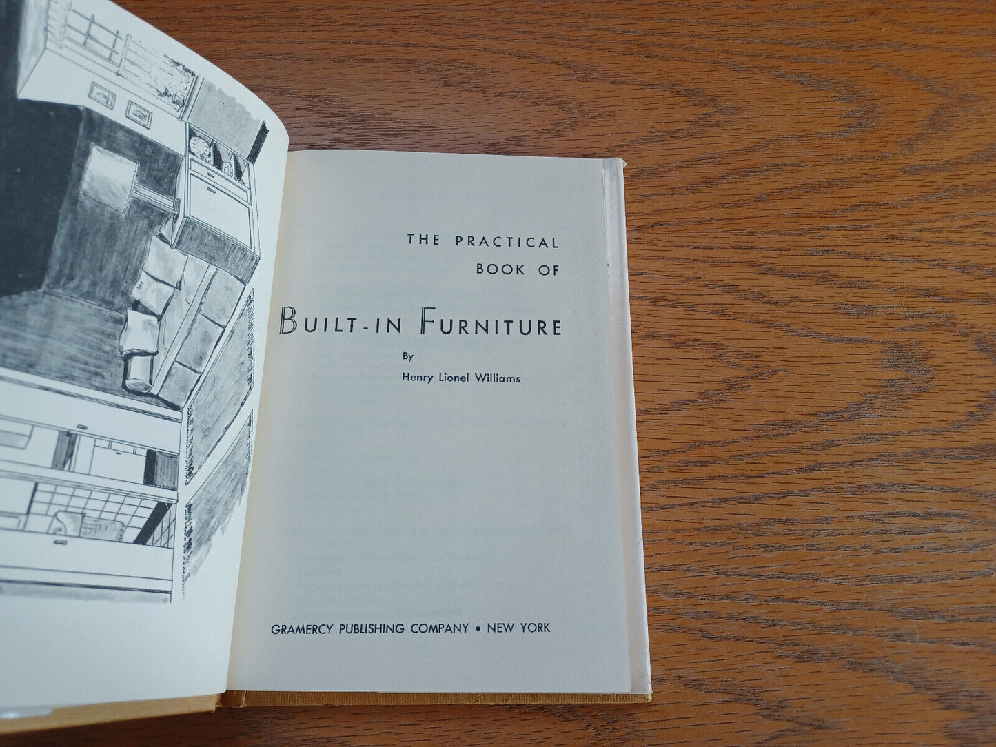 The Practical Book of Built in Furniture Henry Lionel Williams 1959 Gramercy