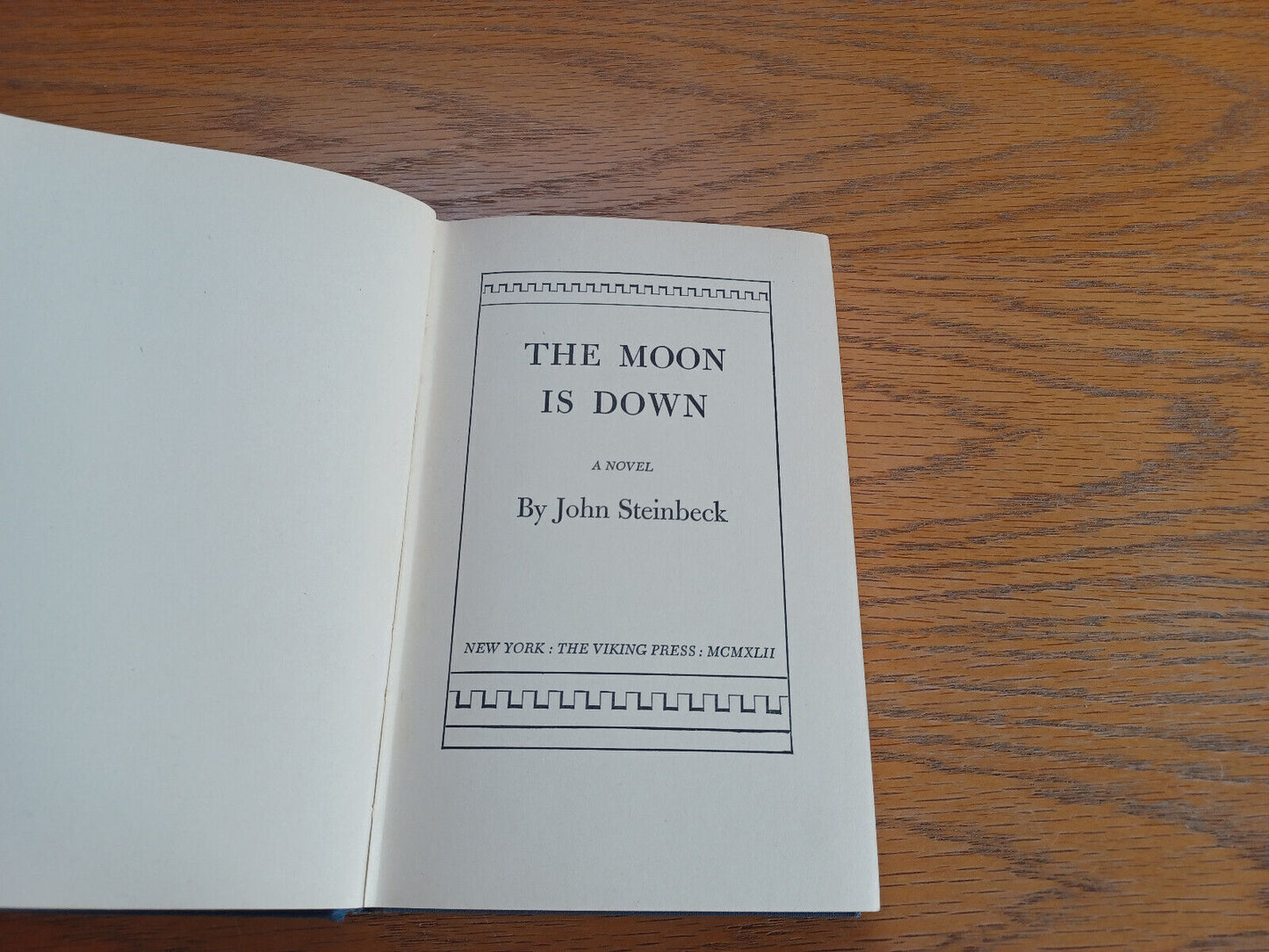 The Moon Is Down John Steinbeck 1942 1st Edition Hardcover Viking Press