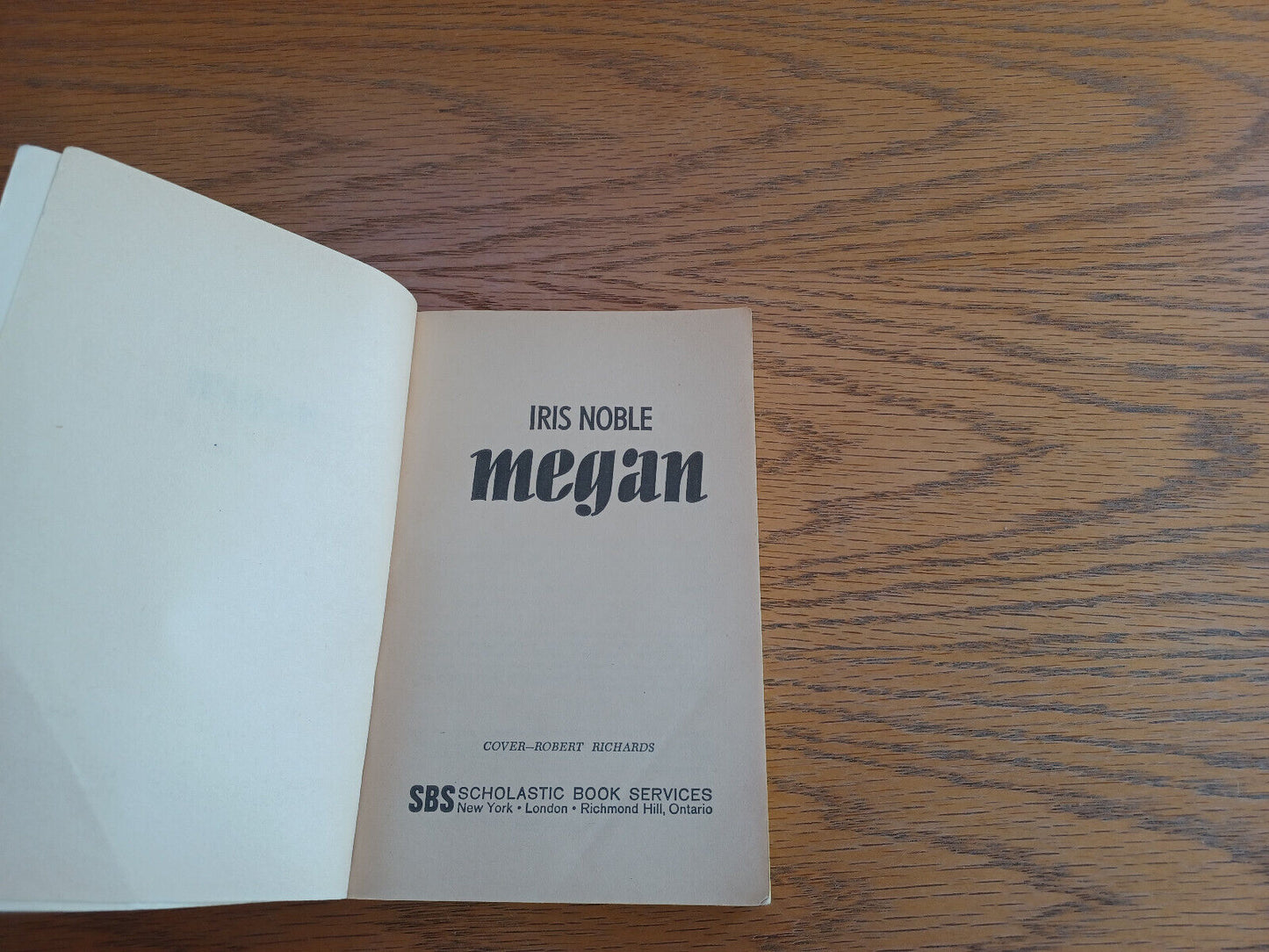 Megan Iris Noble 1967 Paperback Scholastic