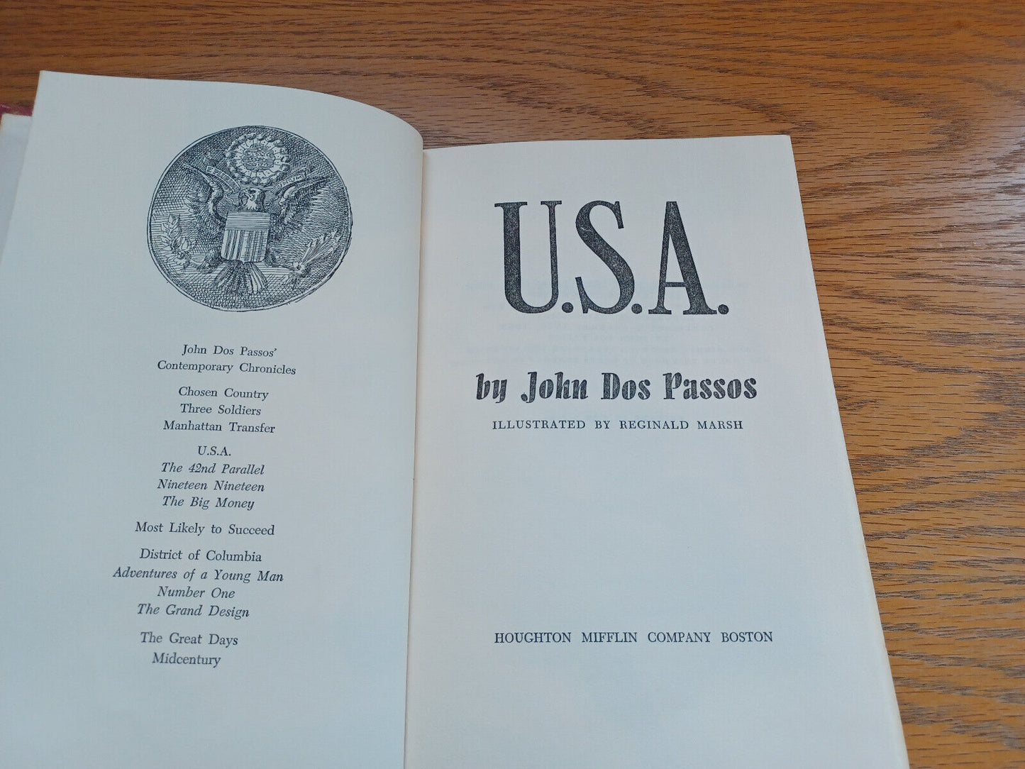 U S A John Dos Passos 1960 Vol II Hardcover Houghton Mifflin