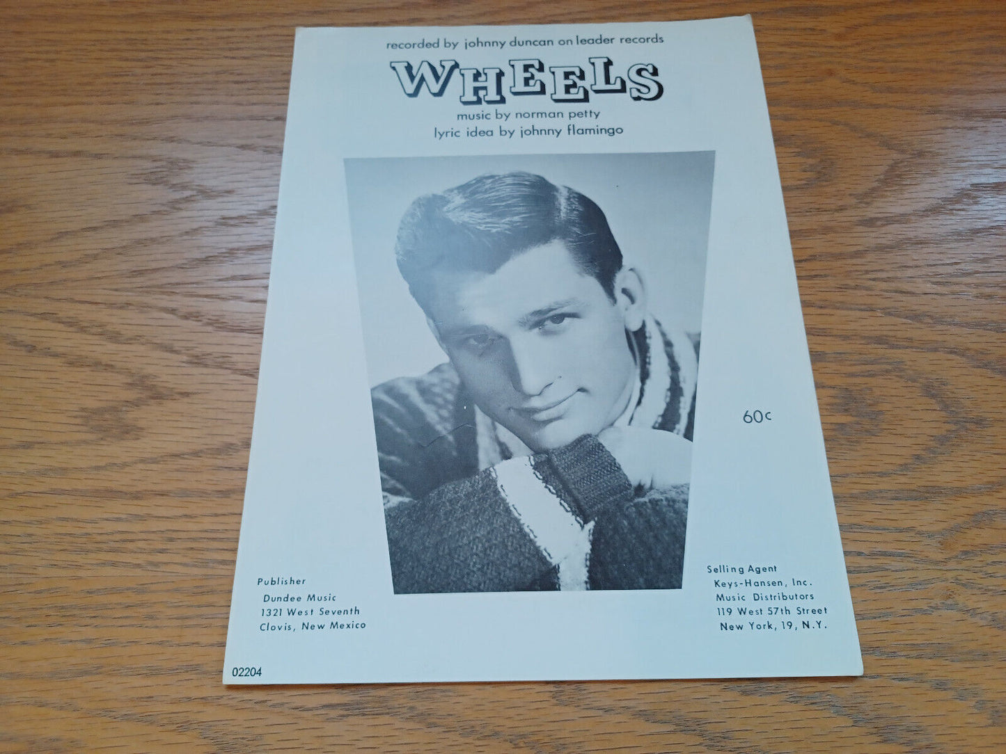 Wheels Norman Petty Johnny Flamingo 1960 Dundee Music