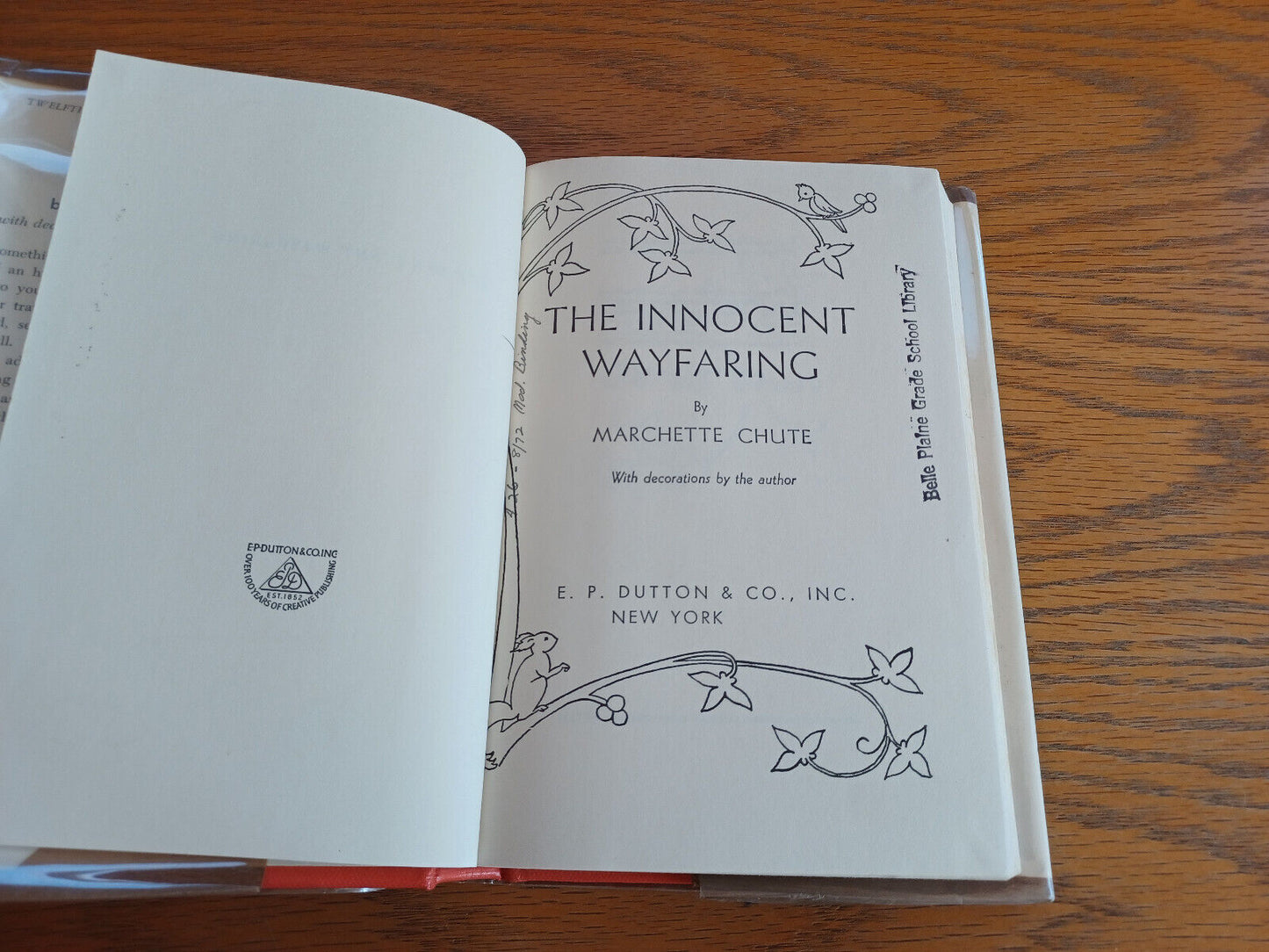 The Innocent Wayfaring Marchette Chute 1968 Hardcover Dust Jacket E P Dutton