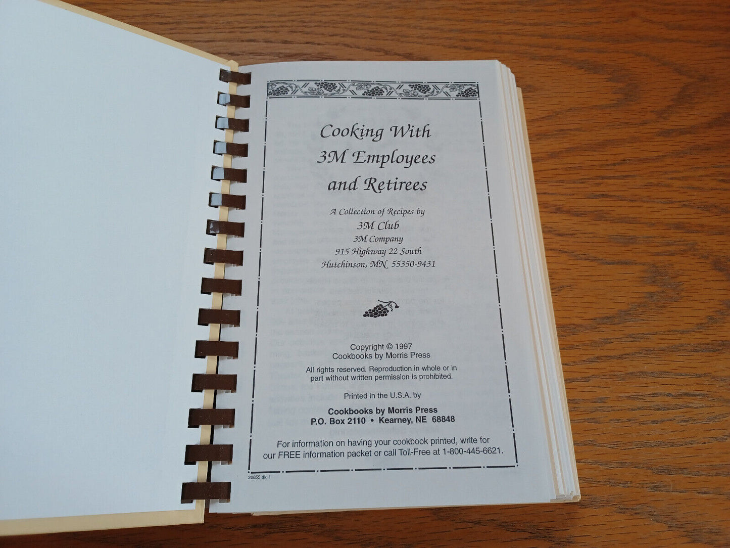 3M Club Cookbook Cooking With 3M Employees & Retirees 1997 Morris Press B