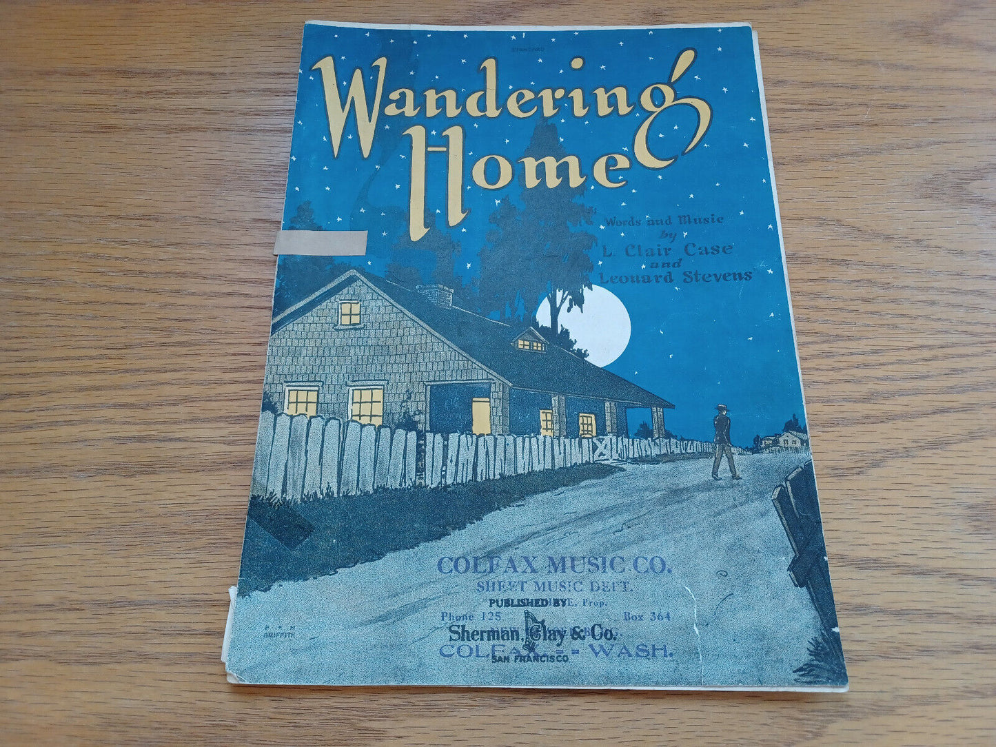 Wandering Home L Clair Case Leonard Stevens 1920 Sherman Clay