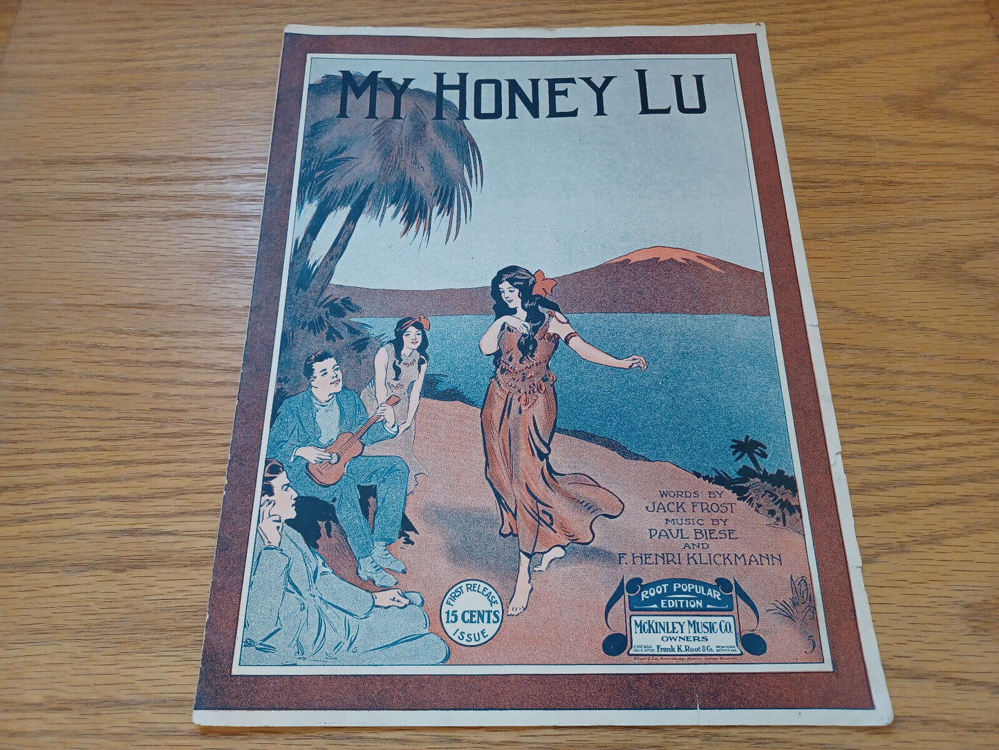 My Honey Lu Jack Frost Paul Biese F Henri Klickmann 1916 Mckinley Music