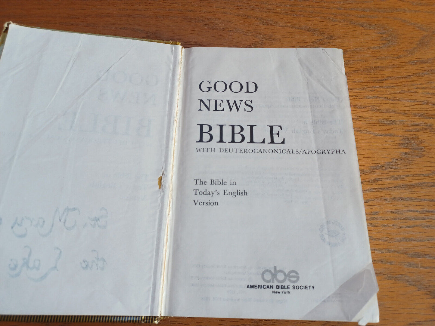 Good News Bible With Deuterocanonicals/Apocrypha 1985 Hardcover American Bible S