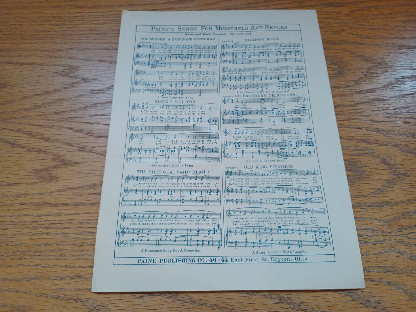 Novelty Songs Oooo! How Dot Lena Could Eat Frederick G Johnson 1930 Northwestern