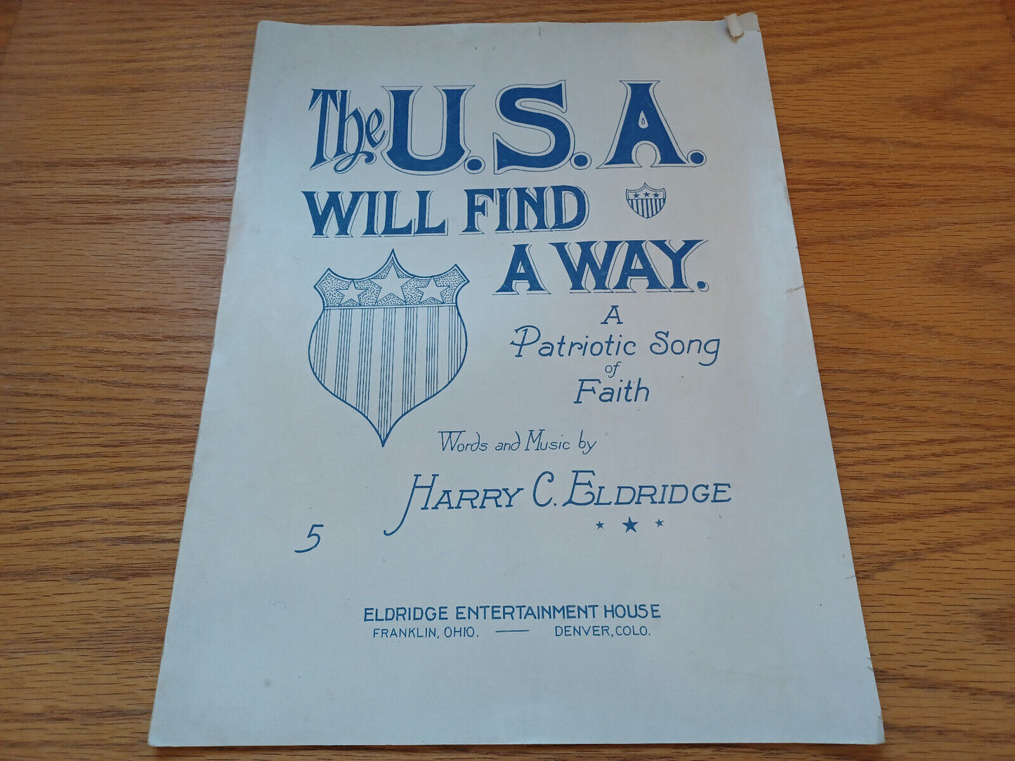 The U S A Will Find A Way Harry C Eldridge 1917 Eldridge Entertainment House