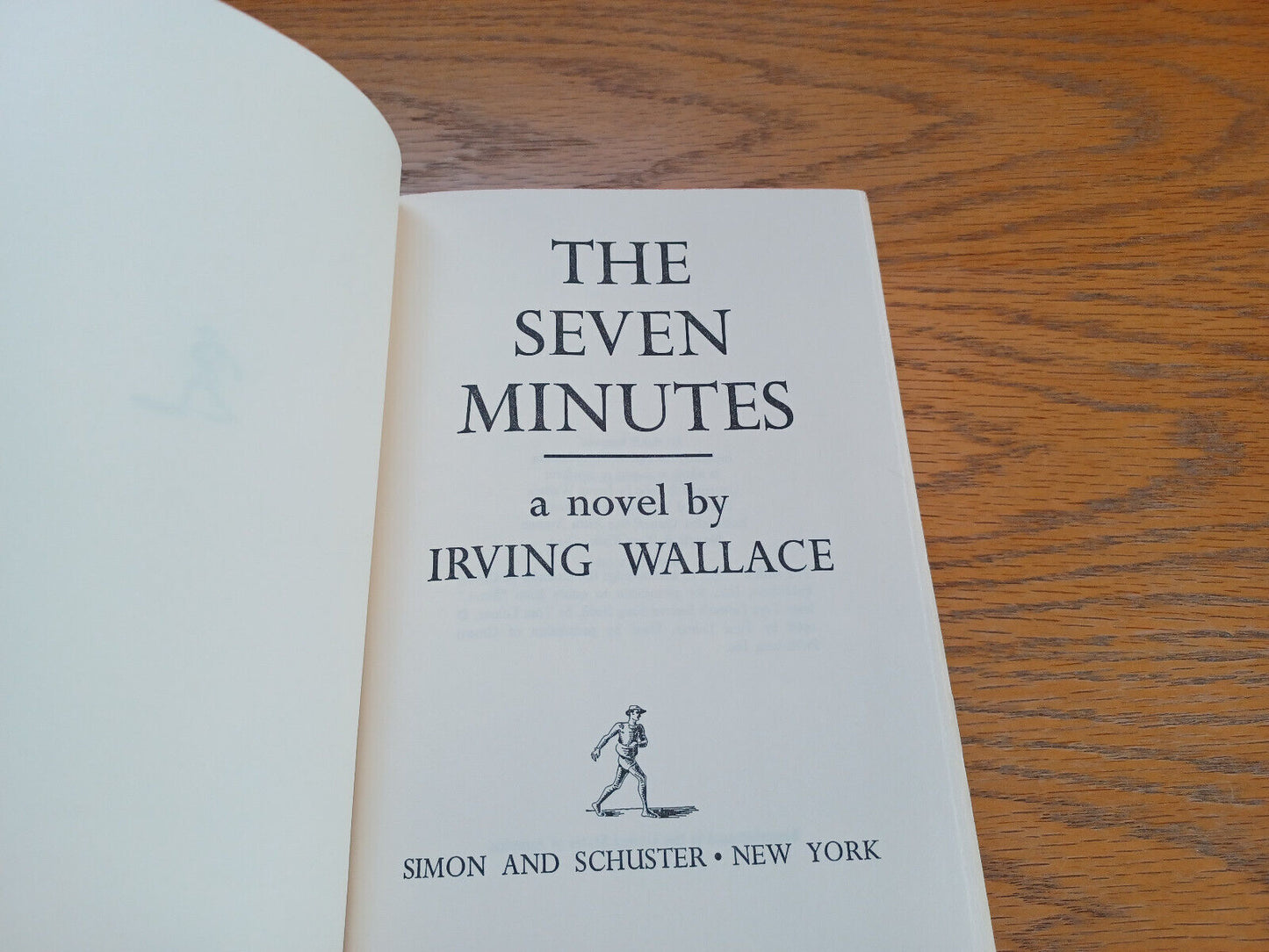 The Seven Minutes Irving Wallace 1969 Book Club Edition Simon and Schuster