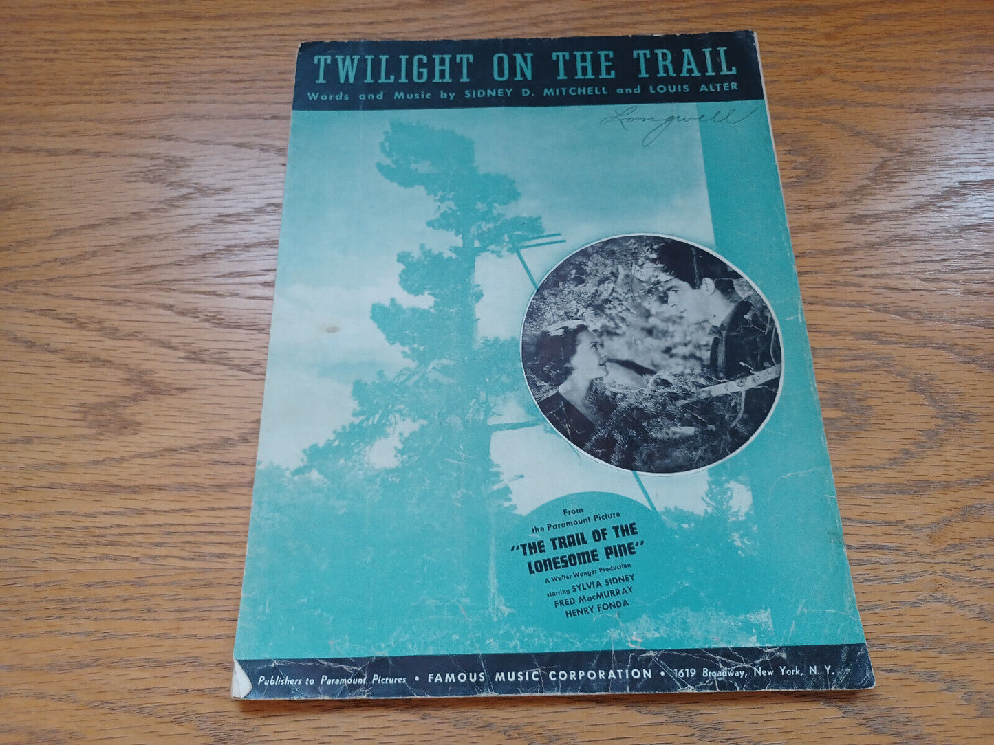 Twilight On The Trail Sidney D Mitchell And Louis Alter 1936 Famous Music