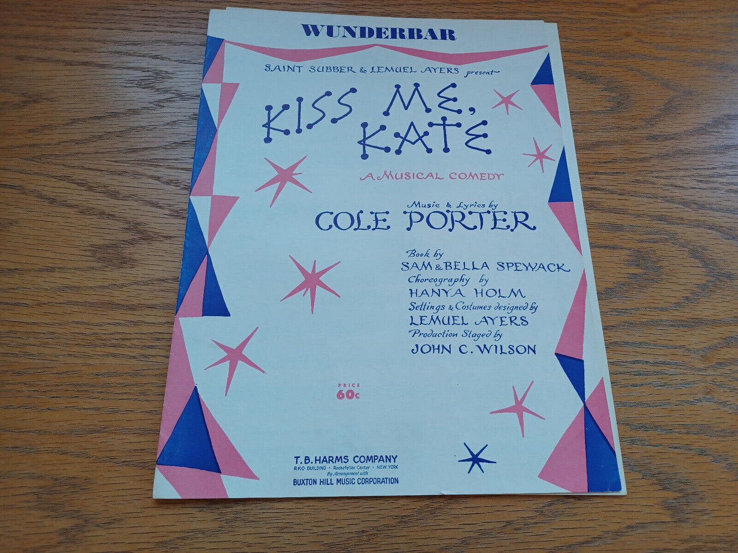 Wunderbar Cole Porter 1948 Sheet Music T B Harms