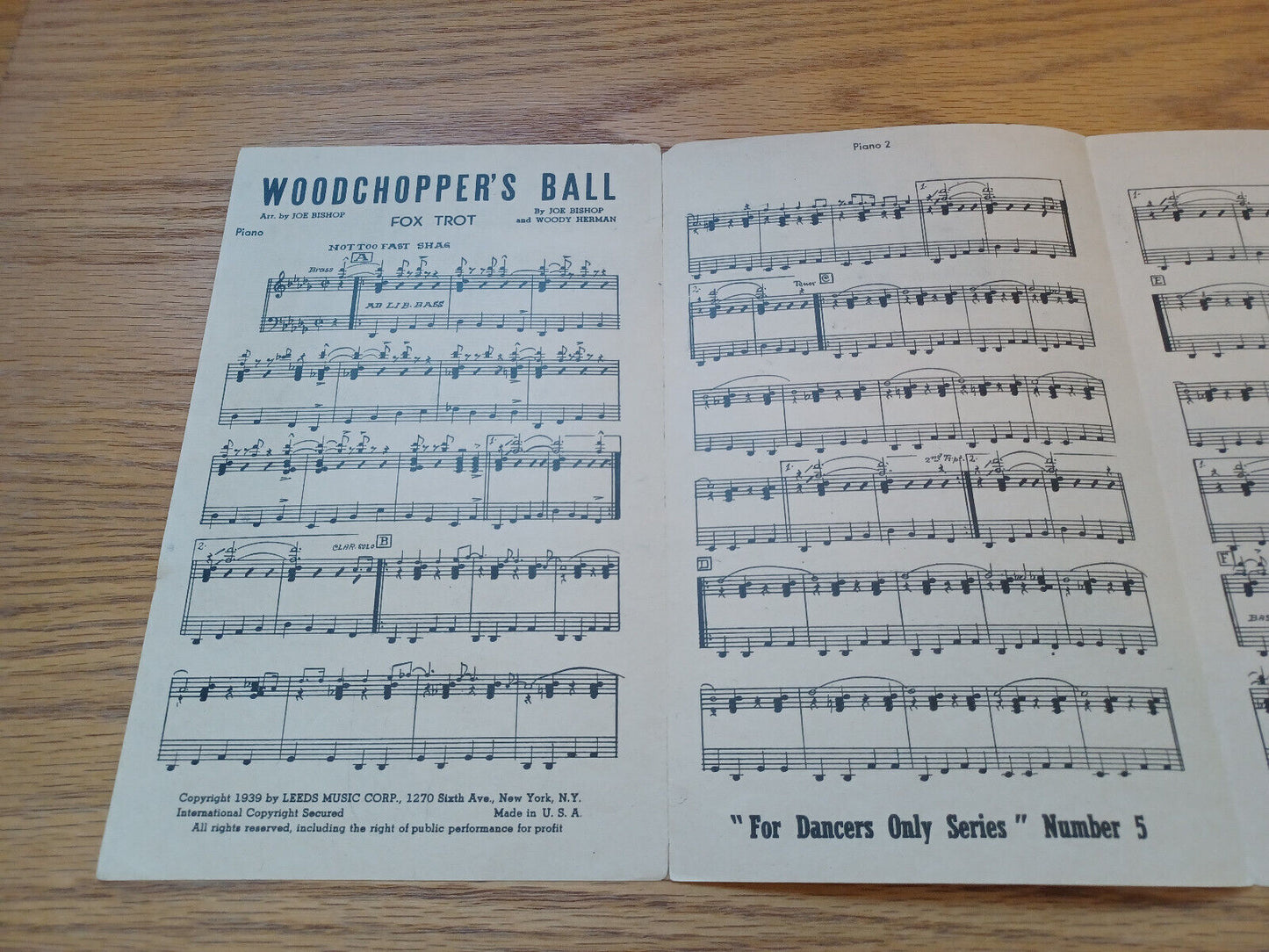 Woodchopper's Ball Joe Bishop Woody Herman 1939 Leeds Music