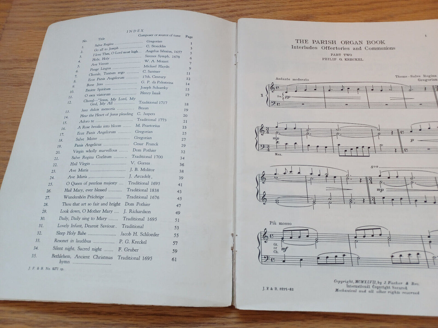 The Parish Organ Book Philip G Kreckel Part Two J Fischer & Bro