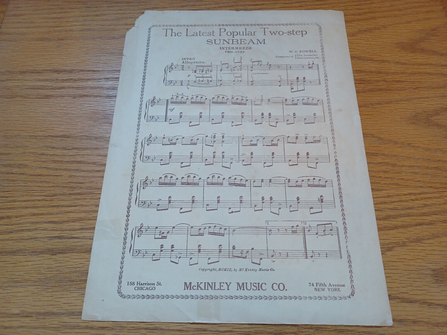 Vacation Days Henry S Sawyer 1908 Mckinley Music