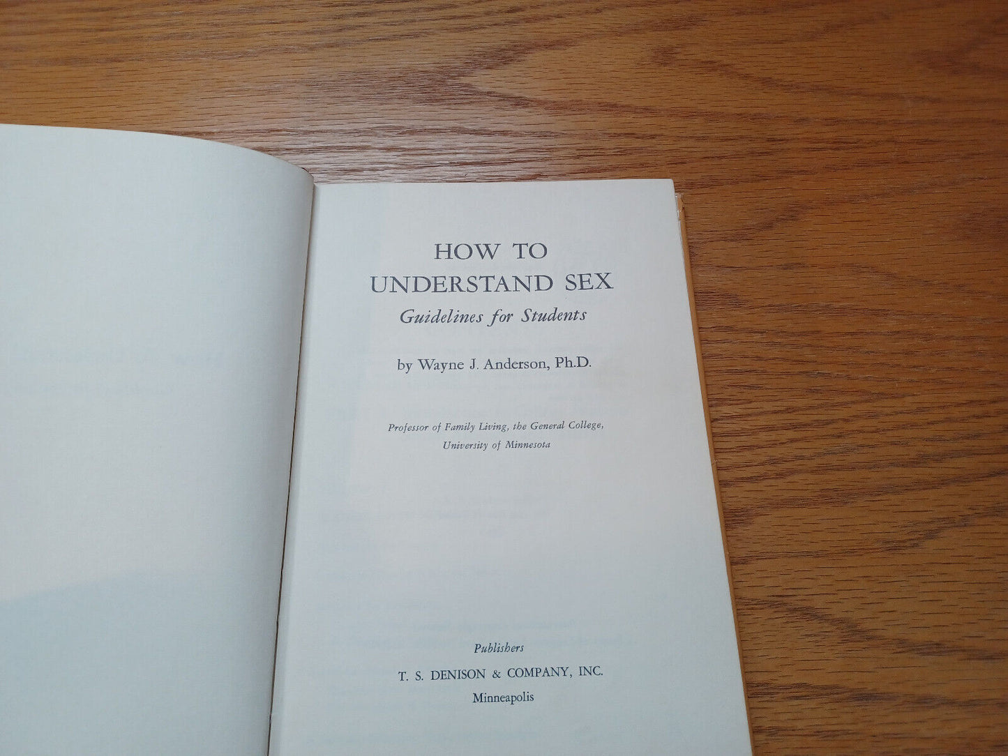 How to Understand Sex Guidelines for Students by Wayne Anderson 1966