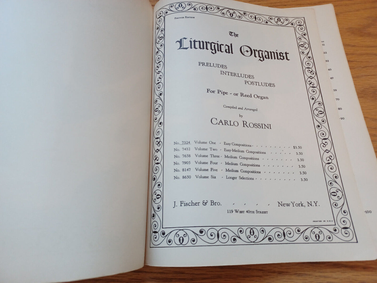 The Liturgical Organist Preludes Interludes Postludes For Pipe Or Reed Organ Car