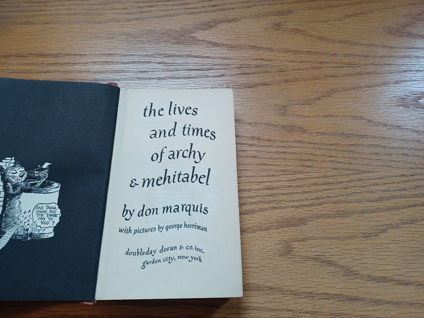 The Lives and Times of Archy and Mehitabel by Don Marquis 1935