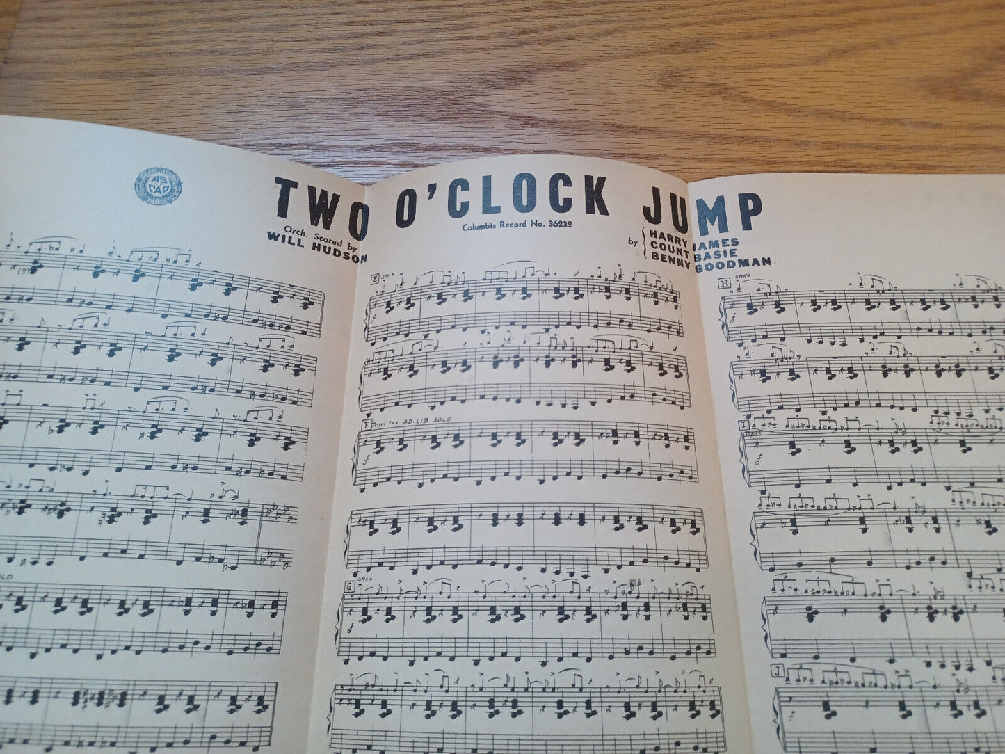 Two O'clock Jump Will Hudson Harry James Count Basie Benny Goodman 1942 Robbins