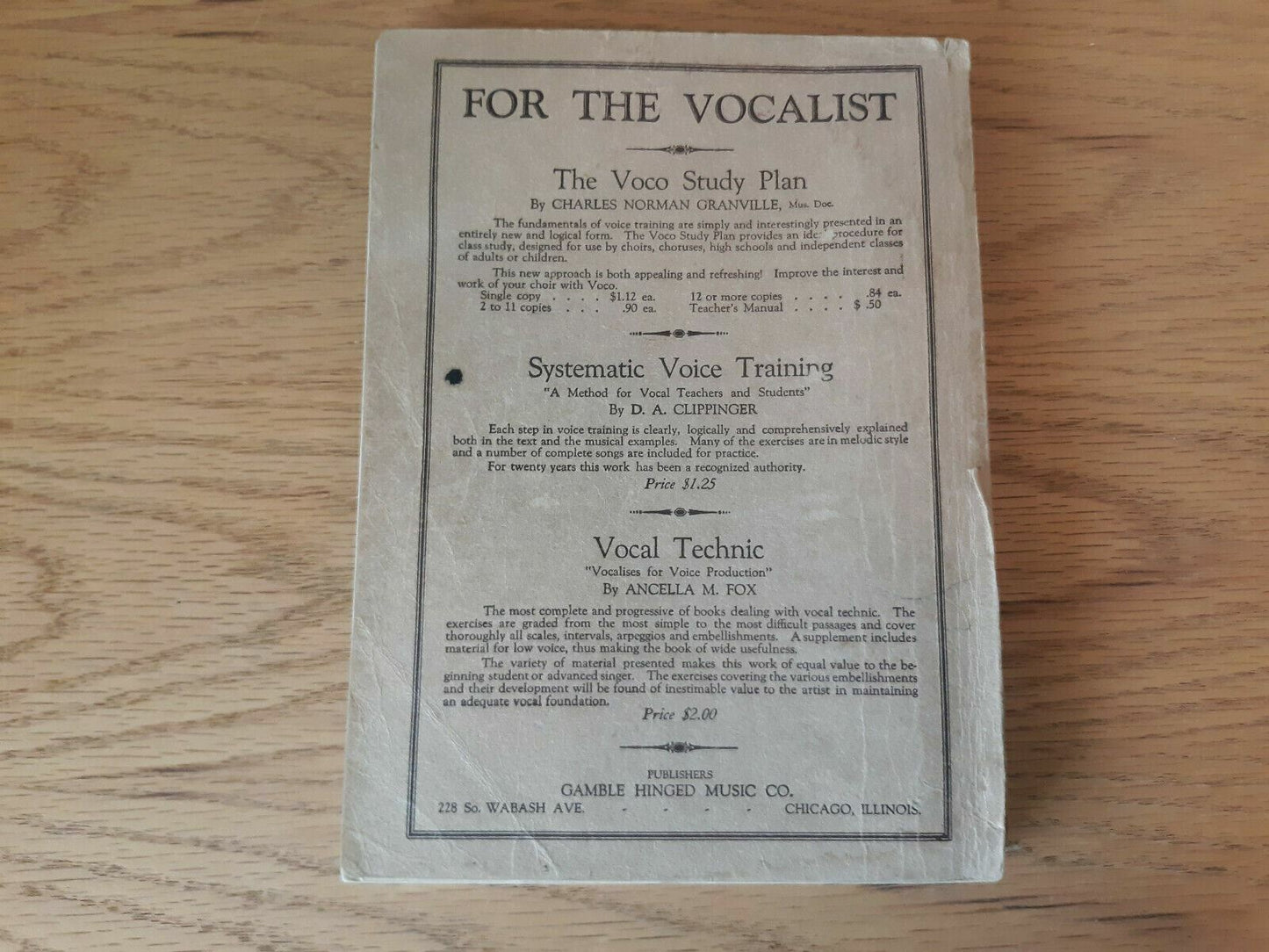 The Year-Round Song and Chorus Book Paperback 1933 George S. Dare