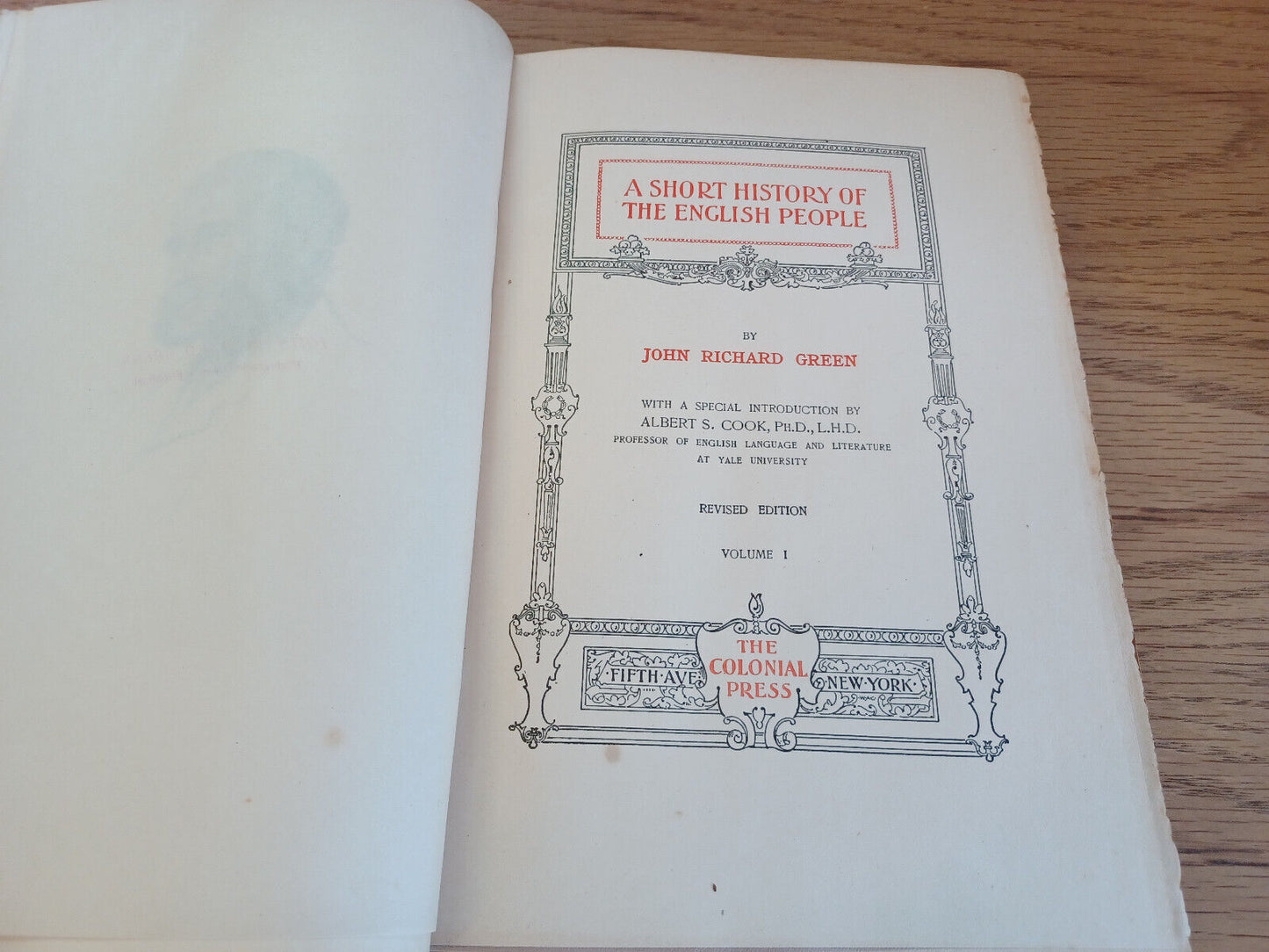 A Short History Of The English People By John Richard Green Vol I 1899