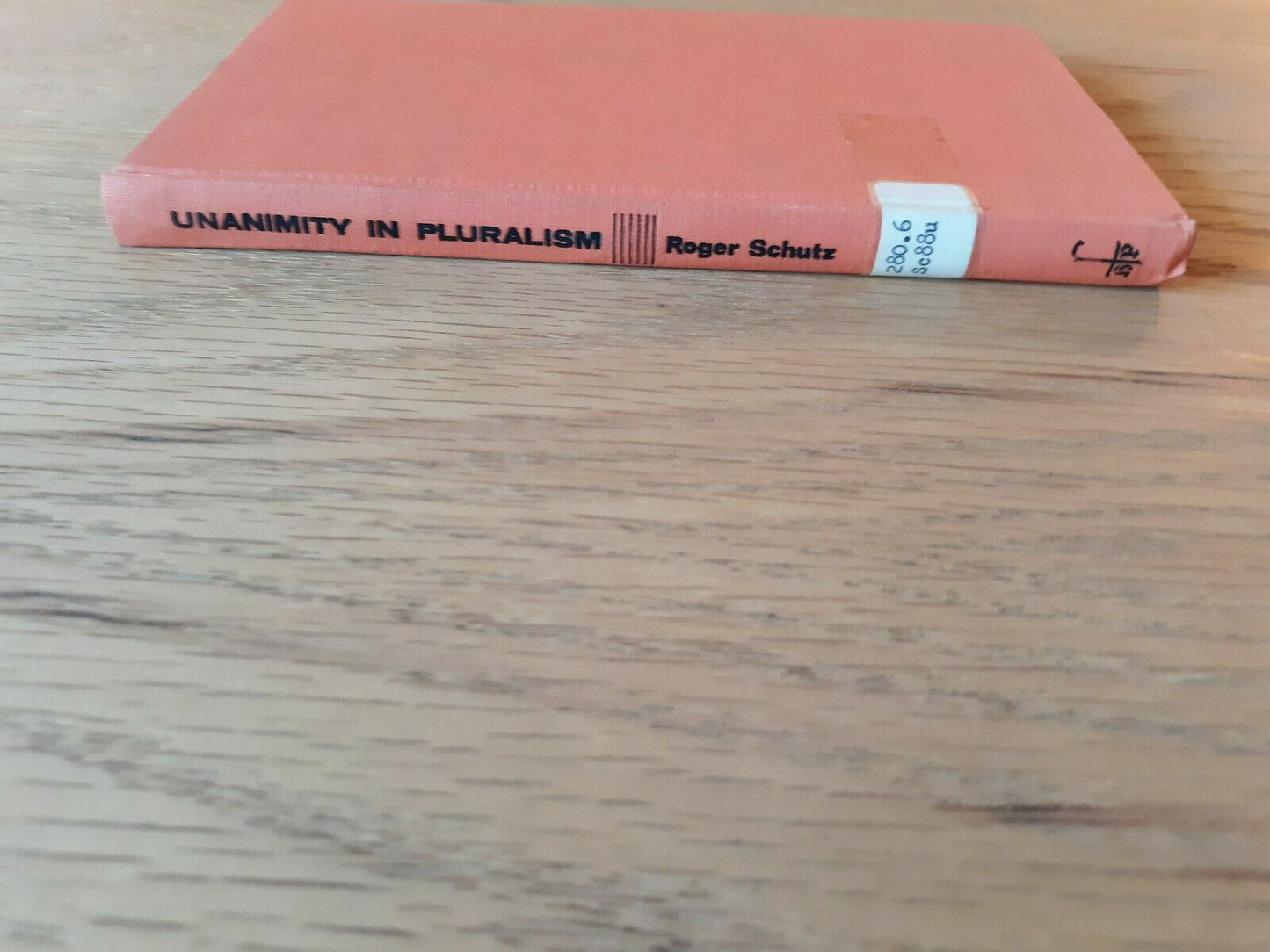 Unanimity in Pluralism Hardcover 1967 by Roger Schutz Prior of Taize