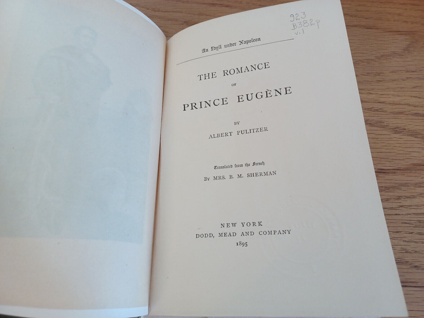 The Romance Of Prince Eugene By Albert Pulitzer 1895