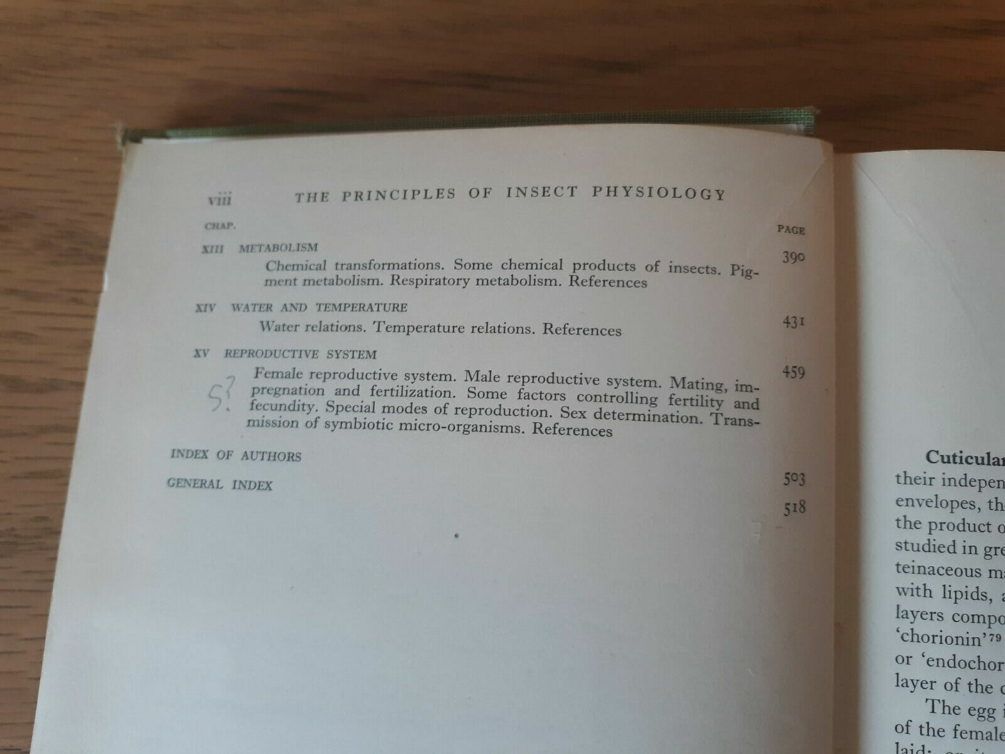 The Principles of Insect Physiology Hardcover 1950 V. B. Wigglesworth E P Dutto