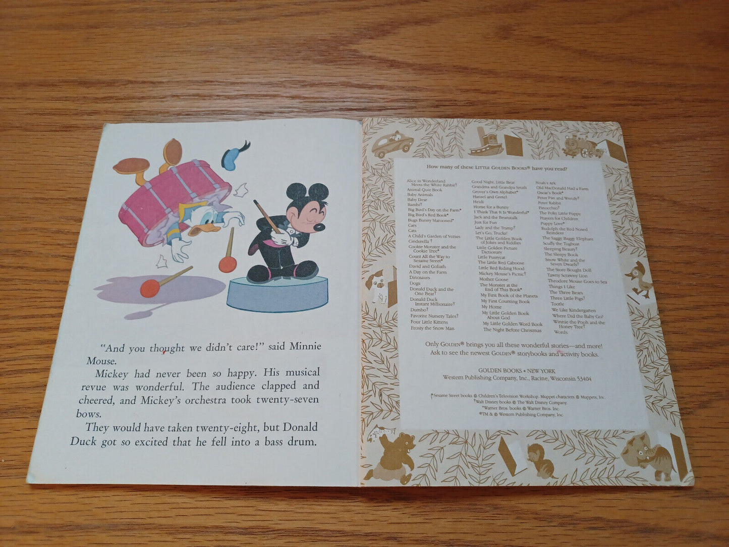 Walt Disney's Surprise For Mickey Mouse 1972 Golden Book