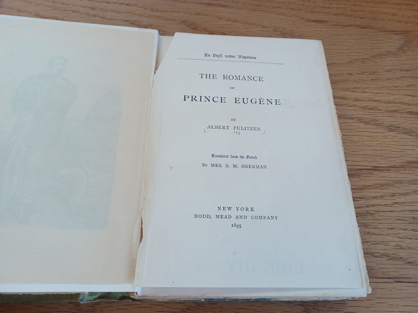 The Romance Of Prince Eugene By Albert Pulitzer 1895 Dod Mead