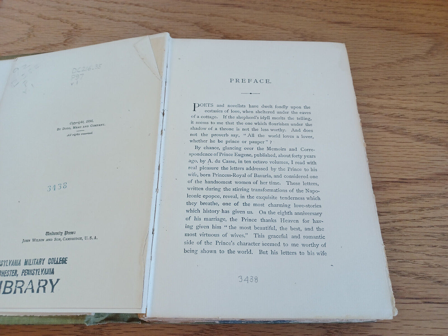 The Romance Of Prince Eugene By Albert Pulitzer 1895 Dod Mead