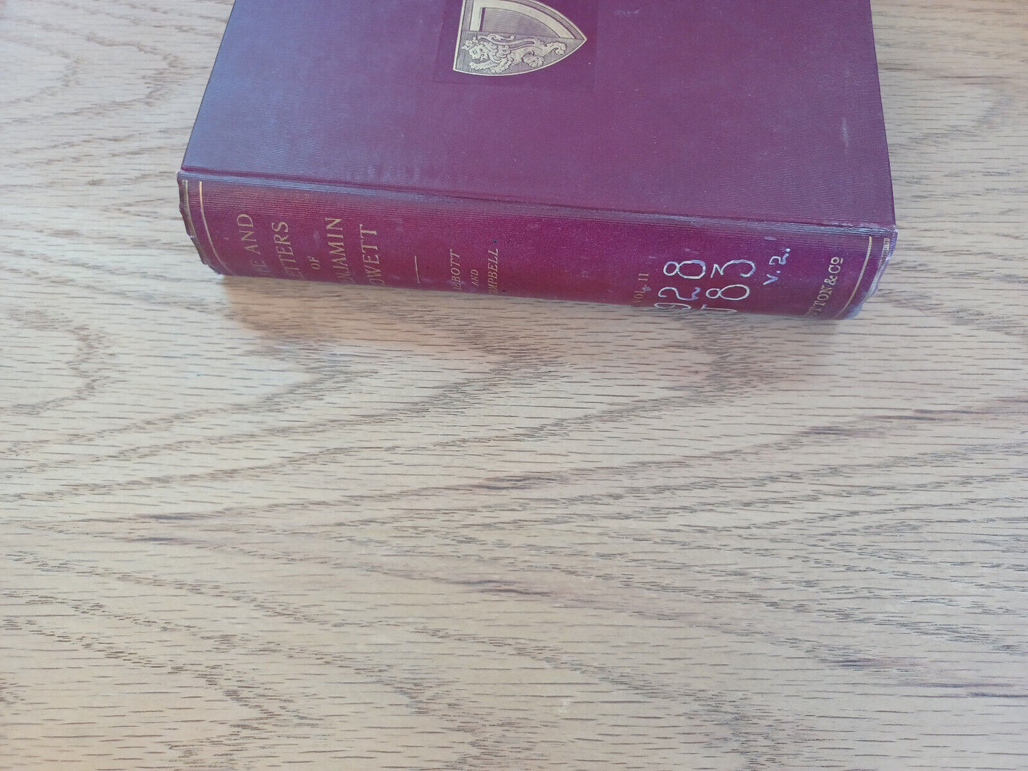 The Life And Letters Of Benjamin Jowett Evelyn Abbott Lewis Campbell Vol Ii 1897