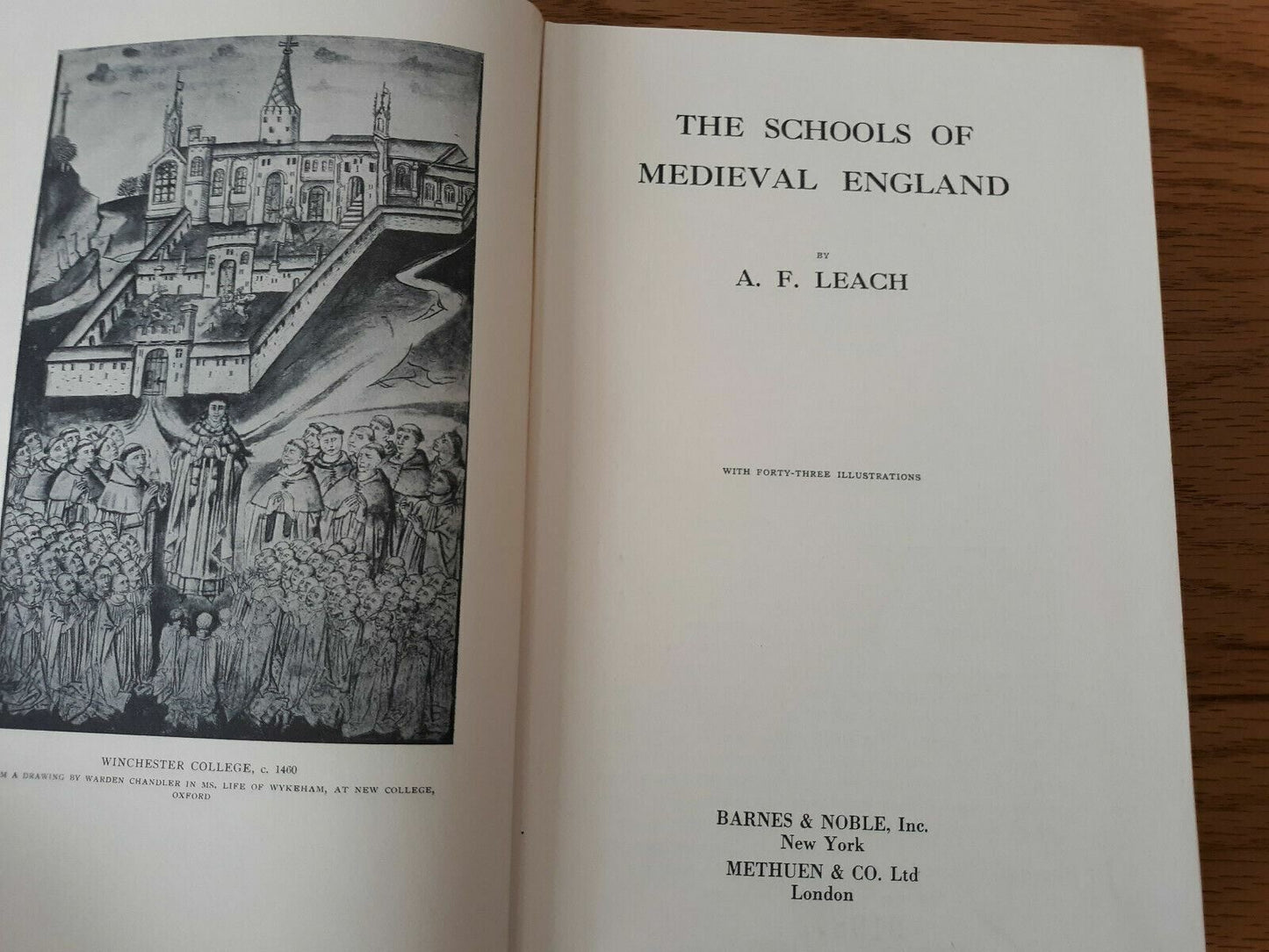 The Schools of Medieval England Hardcover 1969 A. F. Leach Barnes & Noble