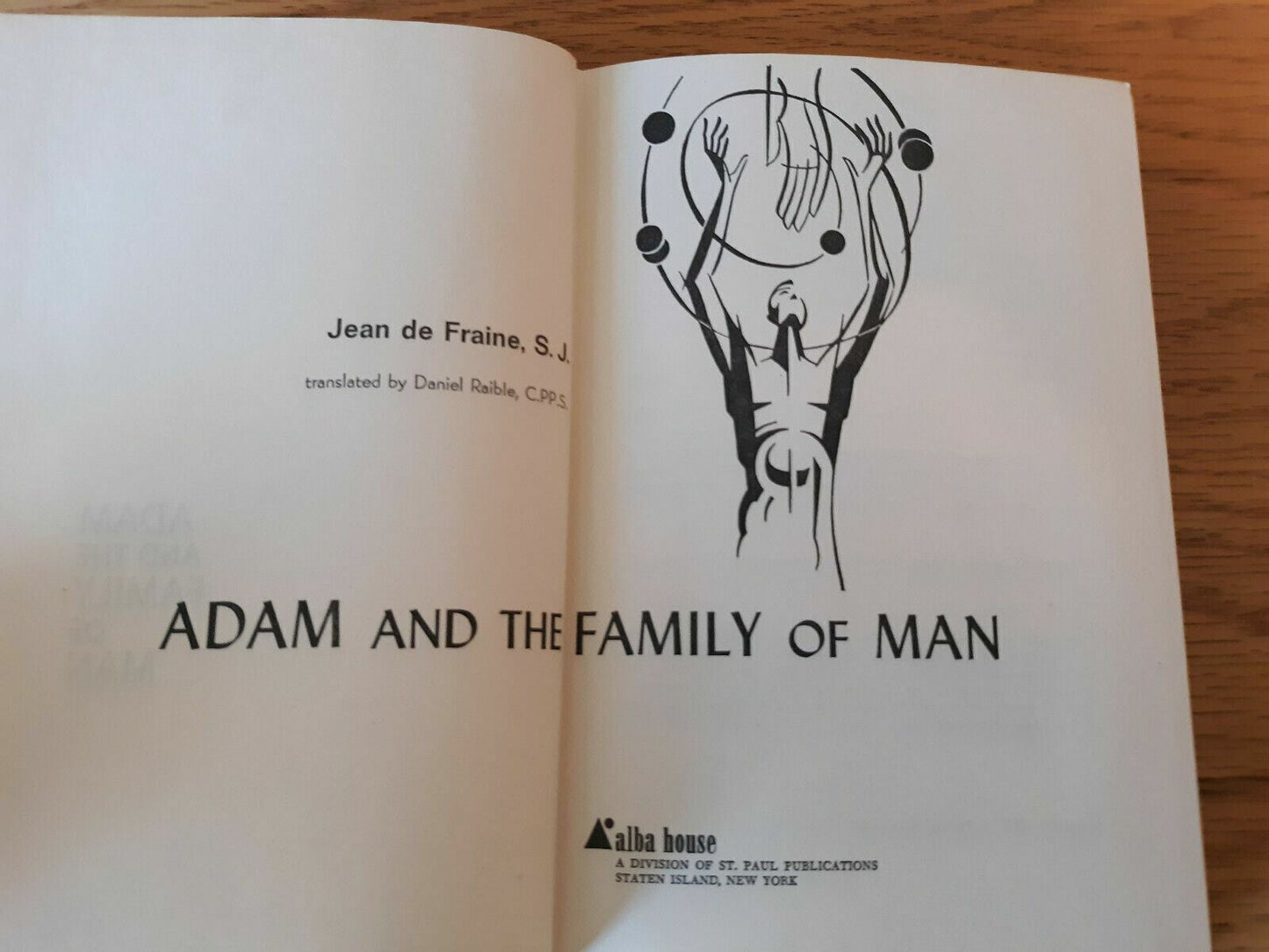 Adam and the family of man Hardcover 1965 Jean de Fraine Dust Jacket