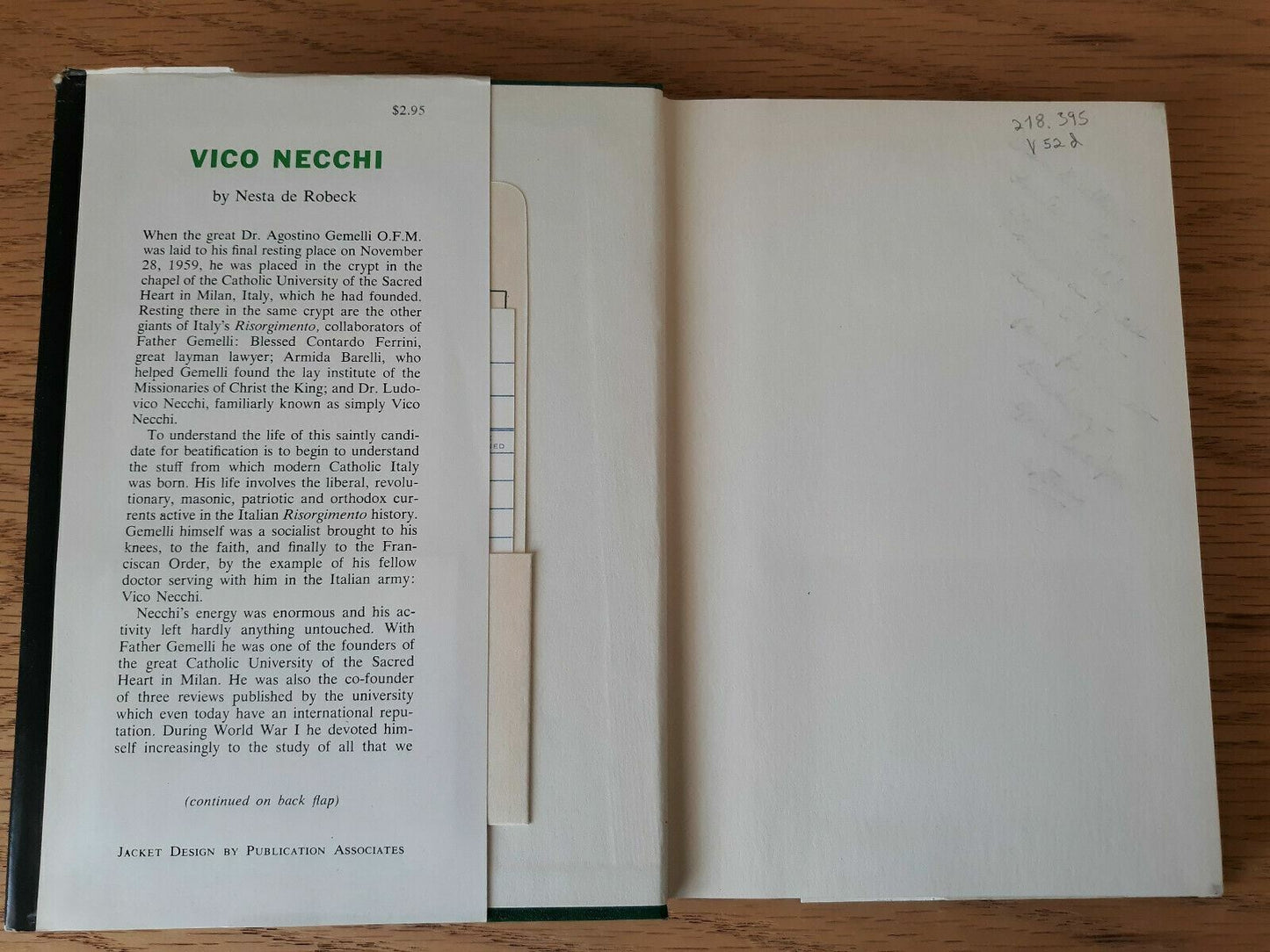 Vico Necchi Hardcover 1960 by Nesta De Robeck (Author) DJ