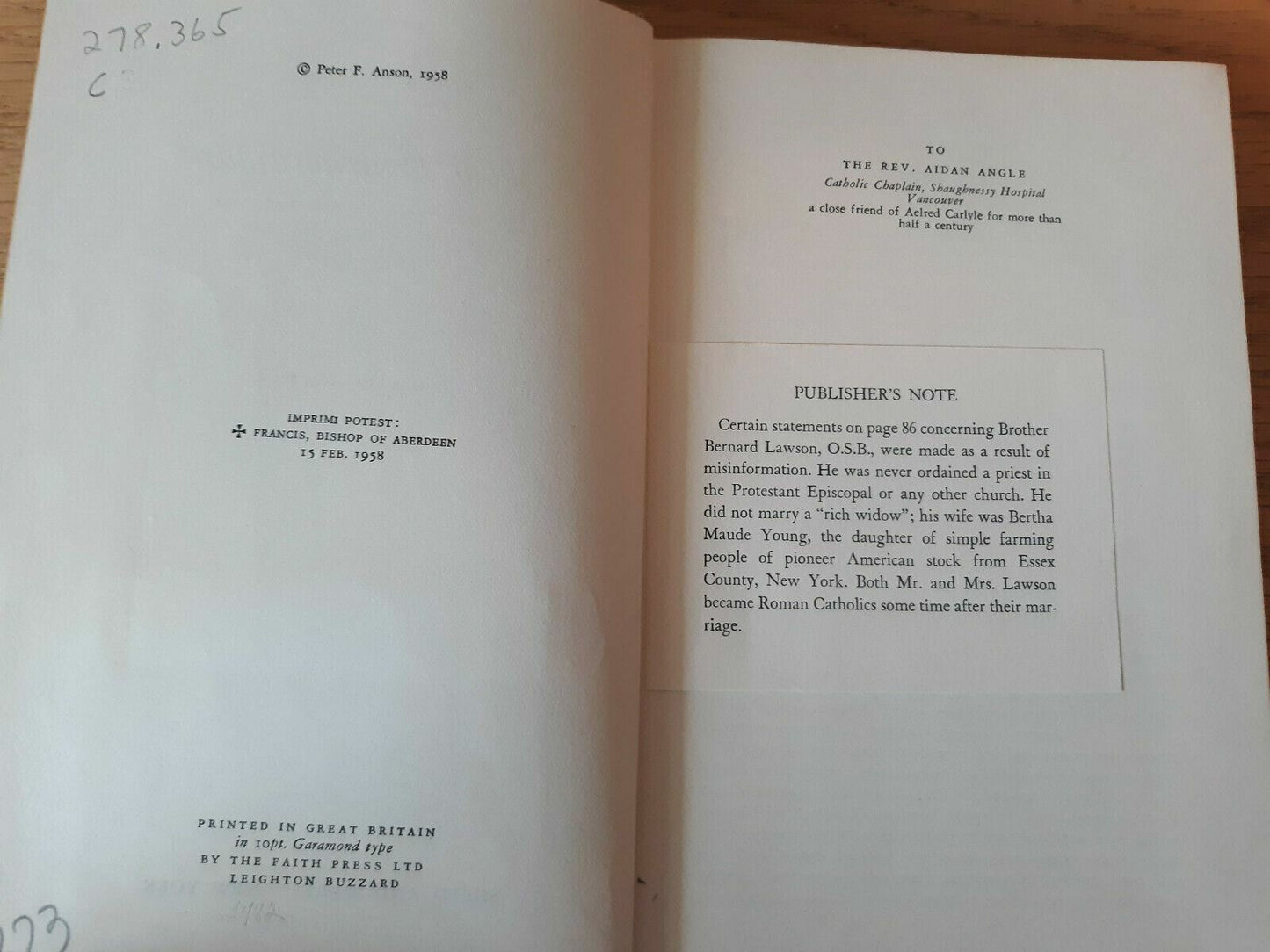 Abbot Extraordinary-a Memoir of Aldfred Carlye Monk and Missionary 1874-1955