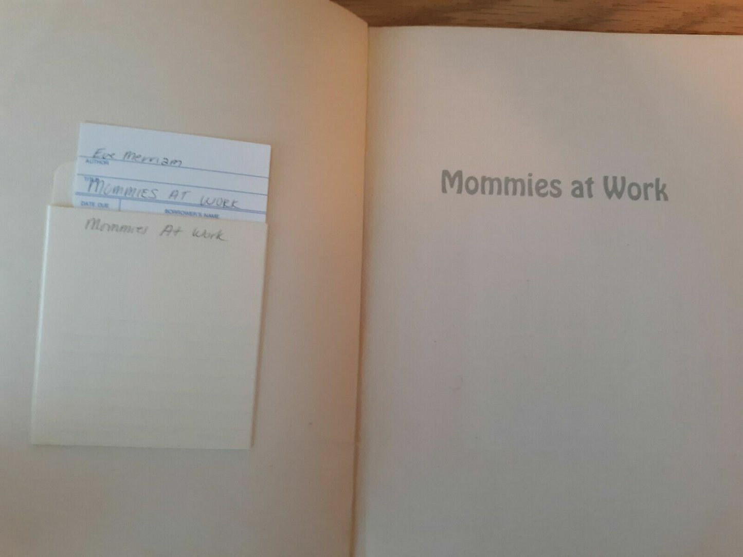 Mommies at work: Story by Eve Merriam 1961 Paperback Scholastic