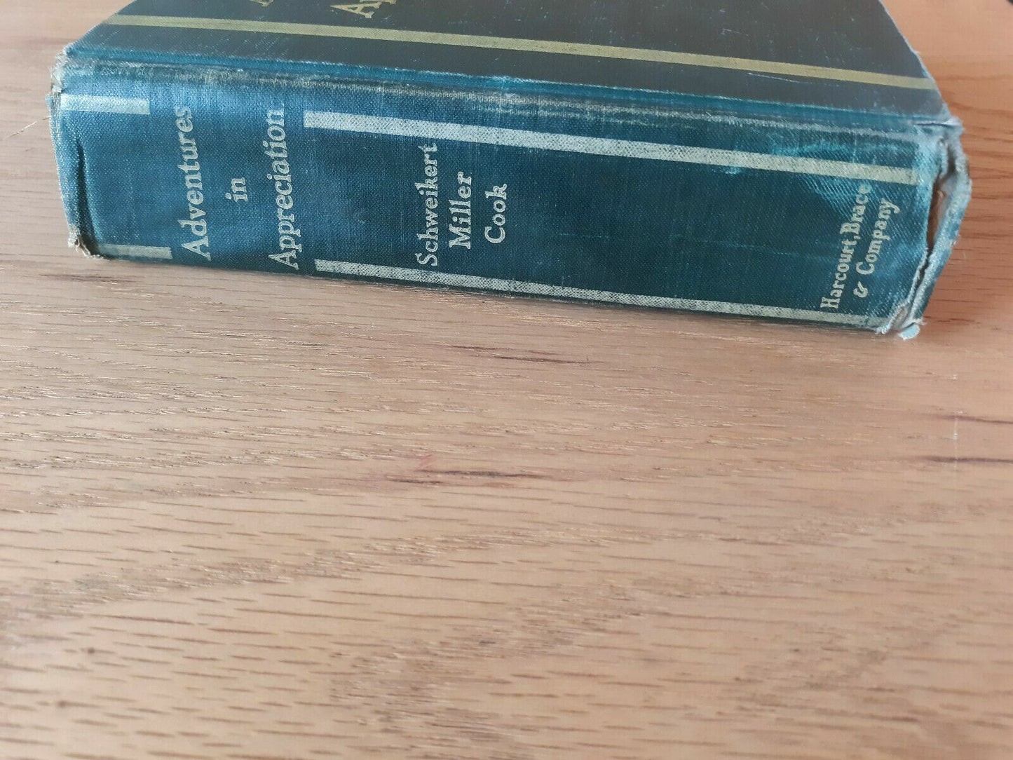 Adventures in Appreciation 1936  Cook Schweikert Miller Hardcover Harcourt, Bra