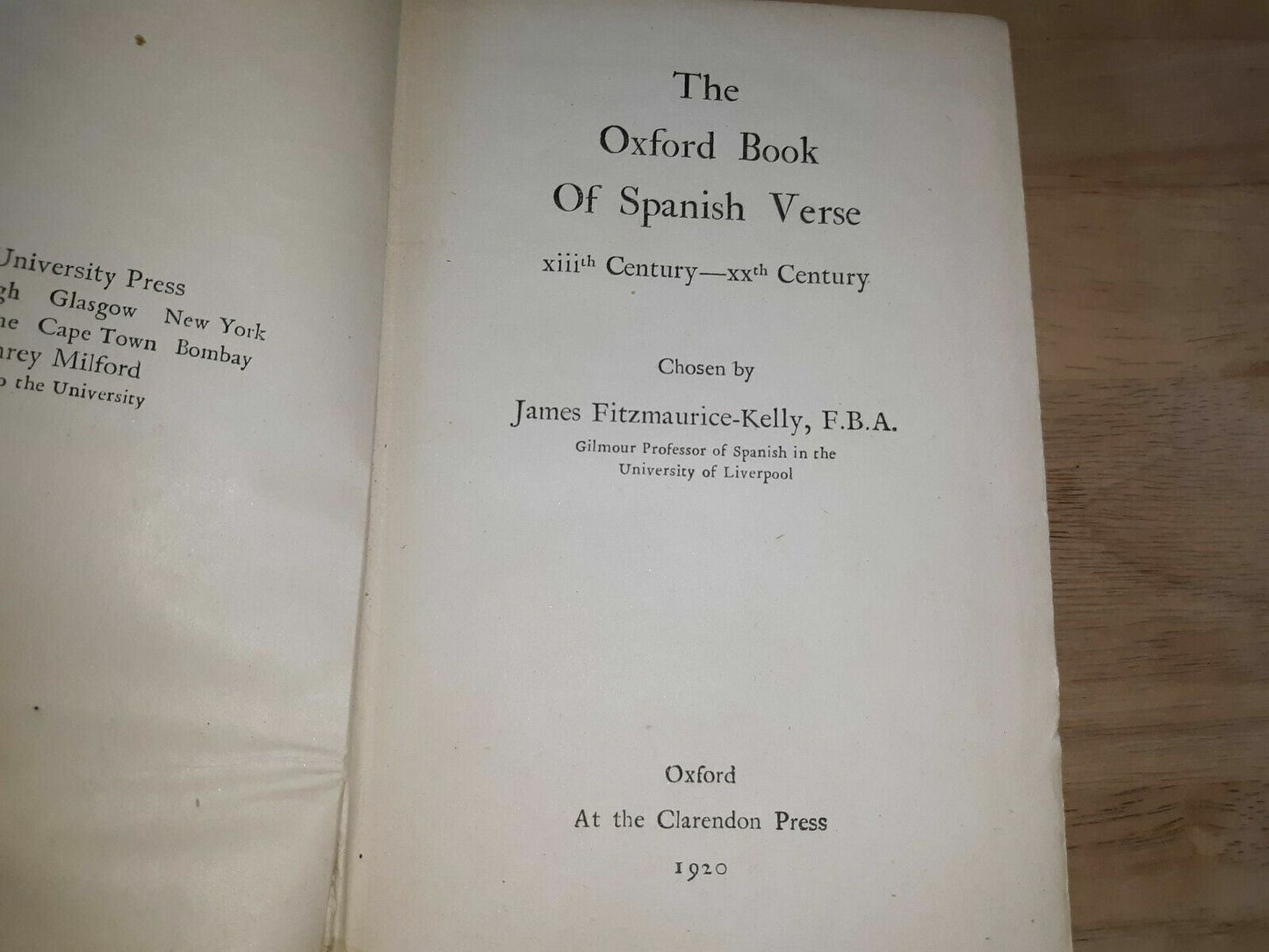 The Oxford Book of Spanish Verse Hardcover – 1920 by James FITZMAURICE-KELLY