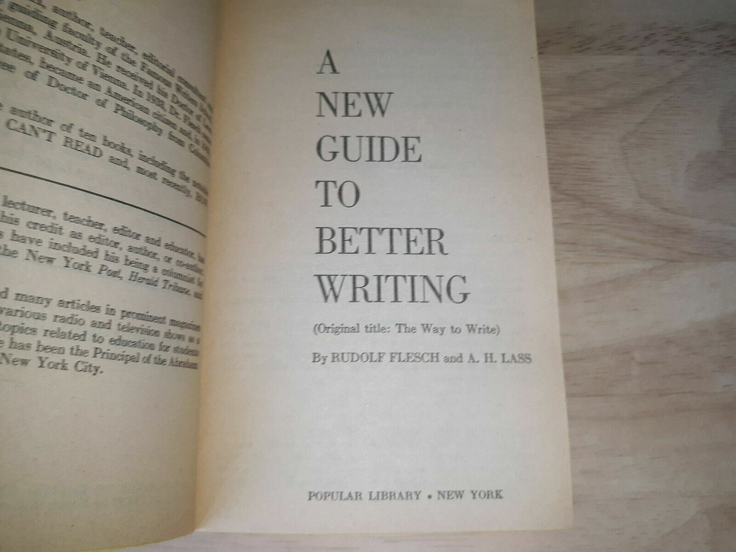 A new guide to better writing Paperback – 1963 by Rudolf Franz Flesch (Author)